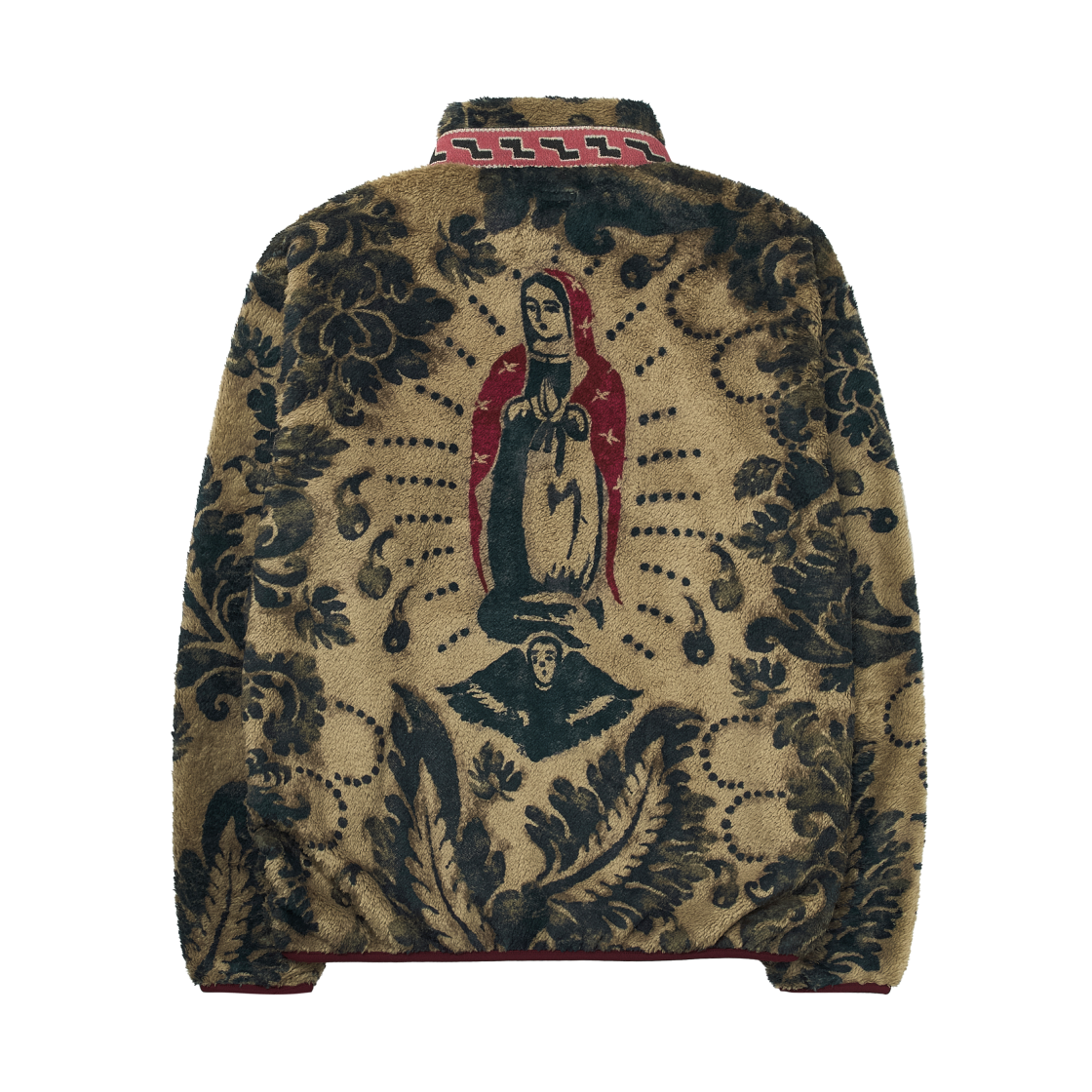 캐피탈 다마스크 패턴 마리아 플리스 집 블루종 베이지(Kapital Damask Pattern Maria Fleece Zip Blouson Beige)