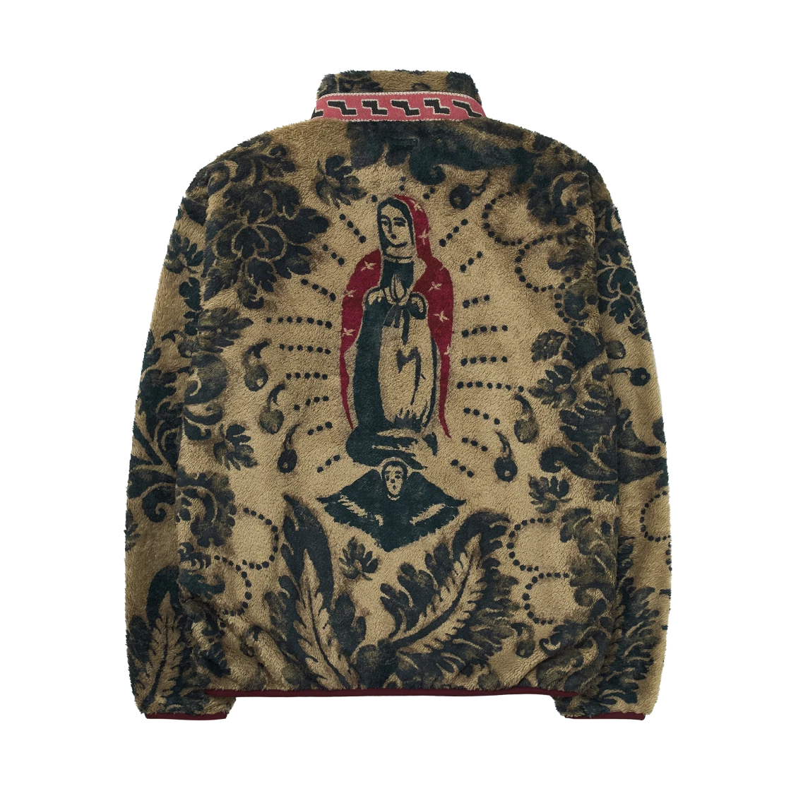 Kapital Kapital Damask Pattern Maria Fleece Zip Blouson Beige · 1