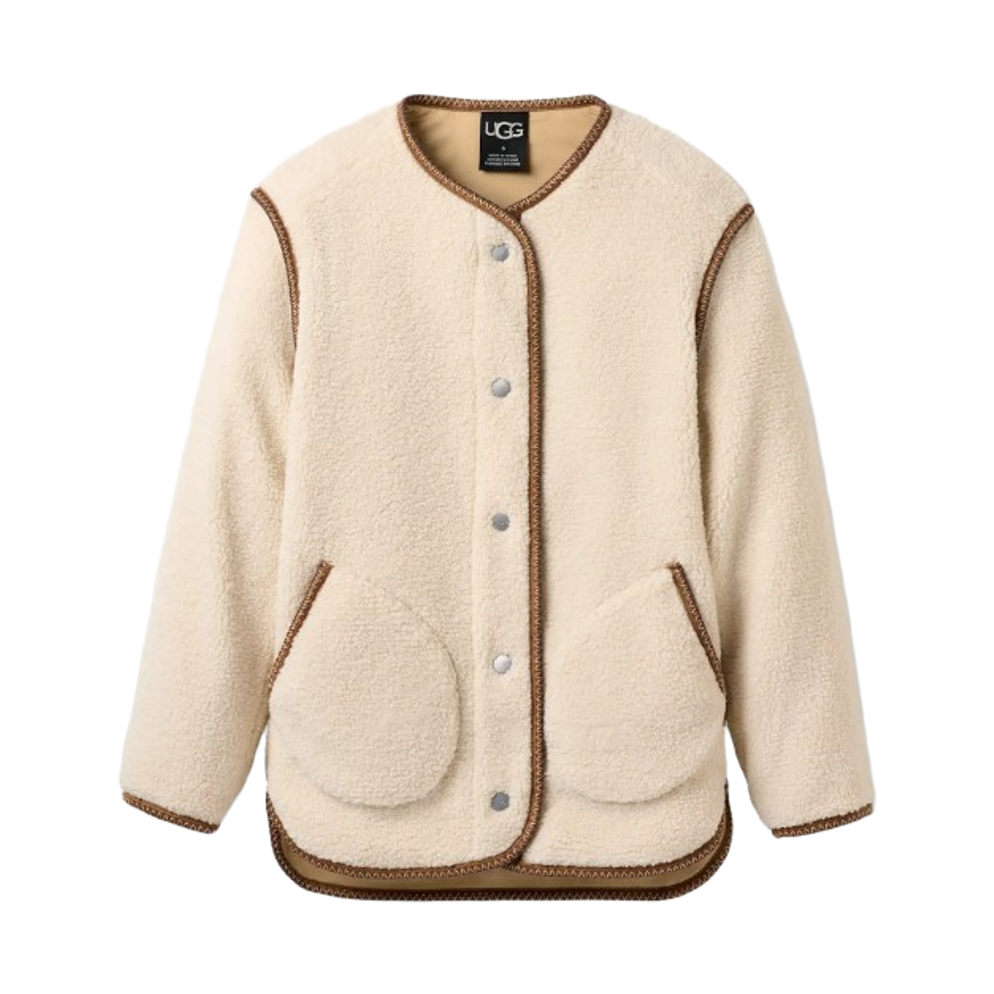 (W) 어그 에머신 어그브레이드 자켓 크림((W) UGG Emmersyn UGGbraid Jacket Cream) - 1