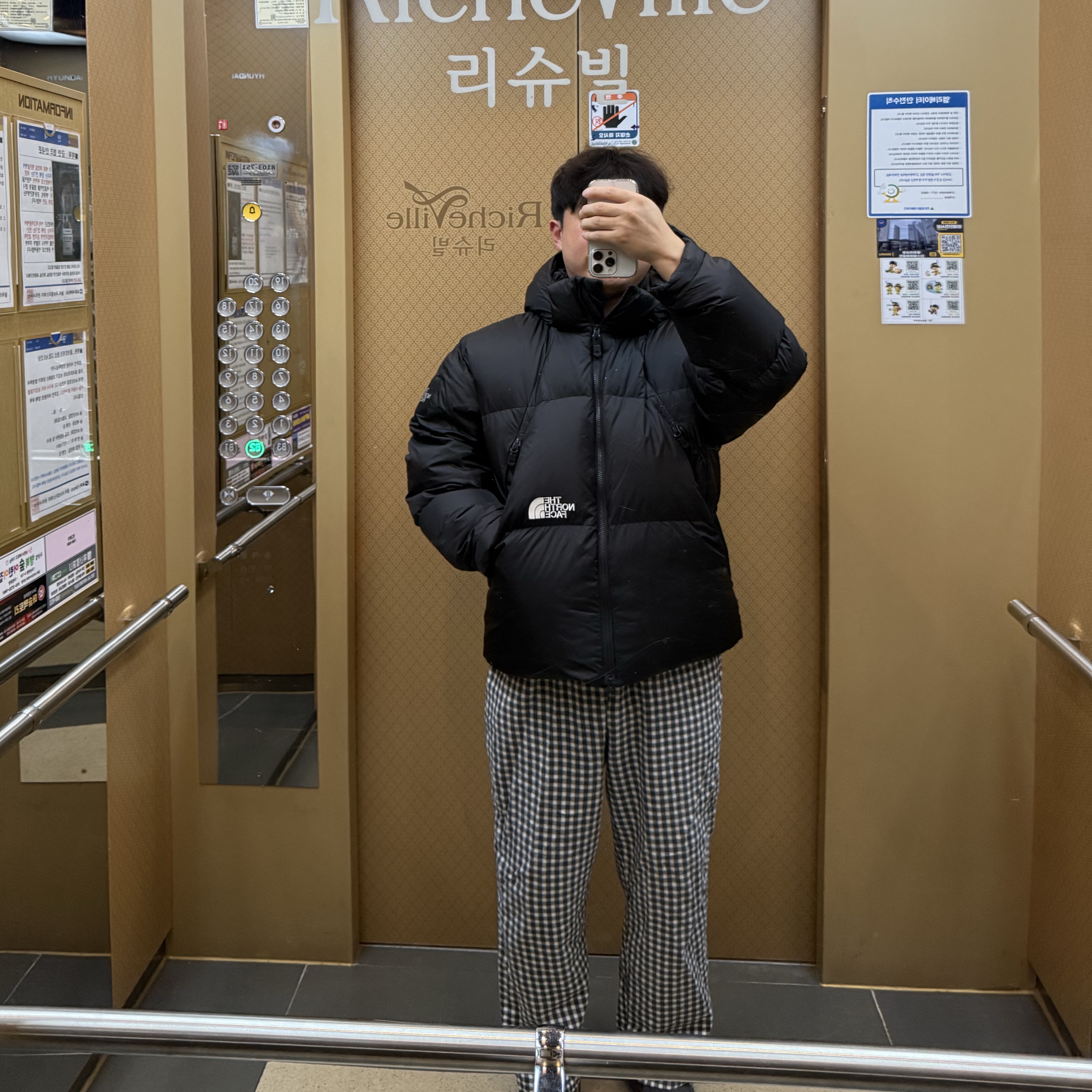 The North Face White Label Project Down Jacket RDS Black - 25FW 착용 스타일 - 2