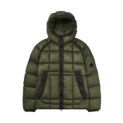 C.P. Company D.D. Shell Hooded Down Puffer Jacket Capers Green - 25FW