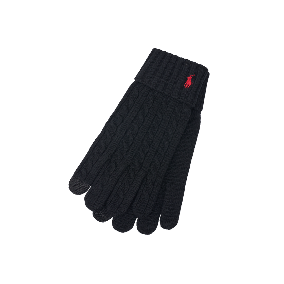[10%적립] 폴로 랄프 로렌 케이블 니트 울 블렌드 터치 글로브 폴로 블랙 - 26SS([10%적립] Polo Ralph Lauren Cable Knit Wool Blend Touch Gloves Polo Black - 26SS)