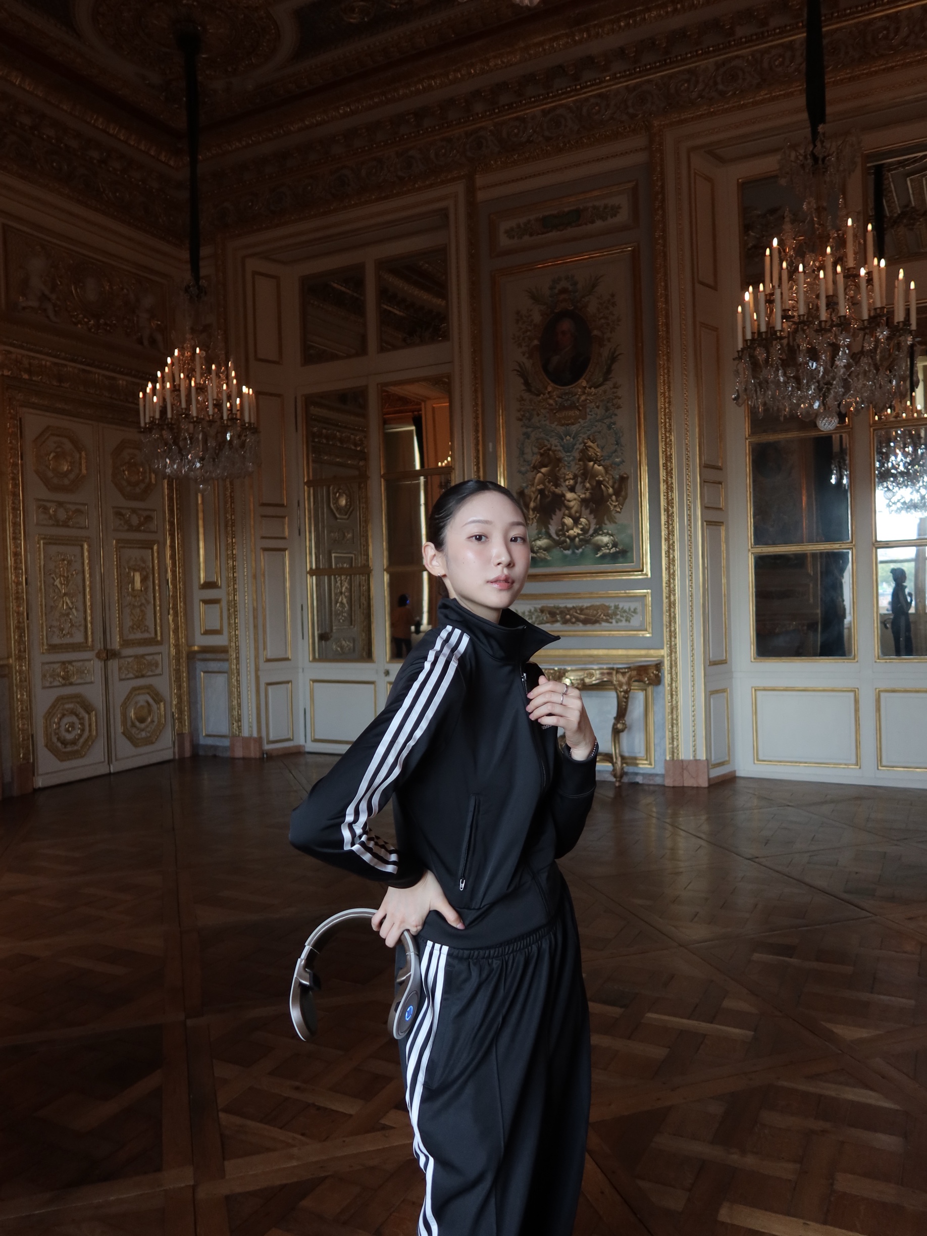 (W) Adidas Adicolor Classic Firebird Track Top Black - KR Sizing, Adidas Oversized Firebird Track Pants Black - KR Sizing 착용 스타일