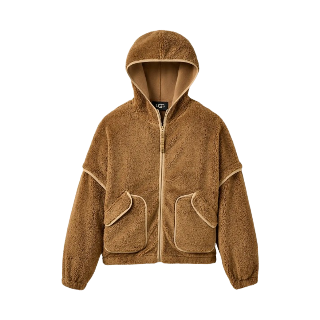 1173191-CHE (W) UGG Mariella UGGfluff Zip Hoodie Chestnut