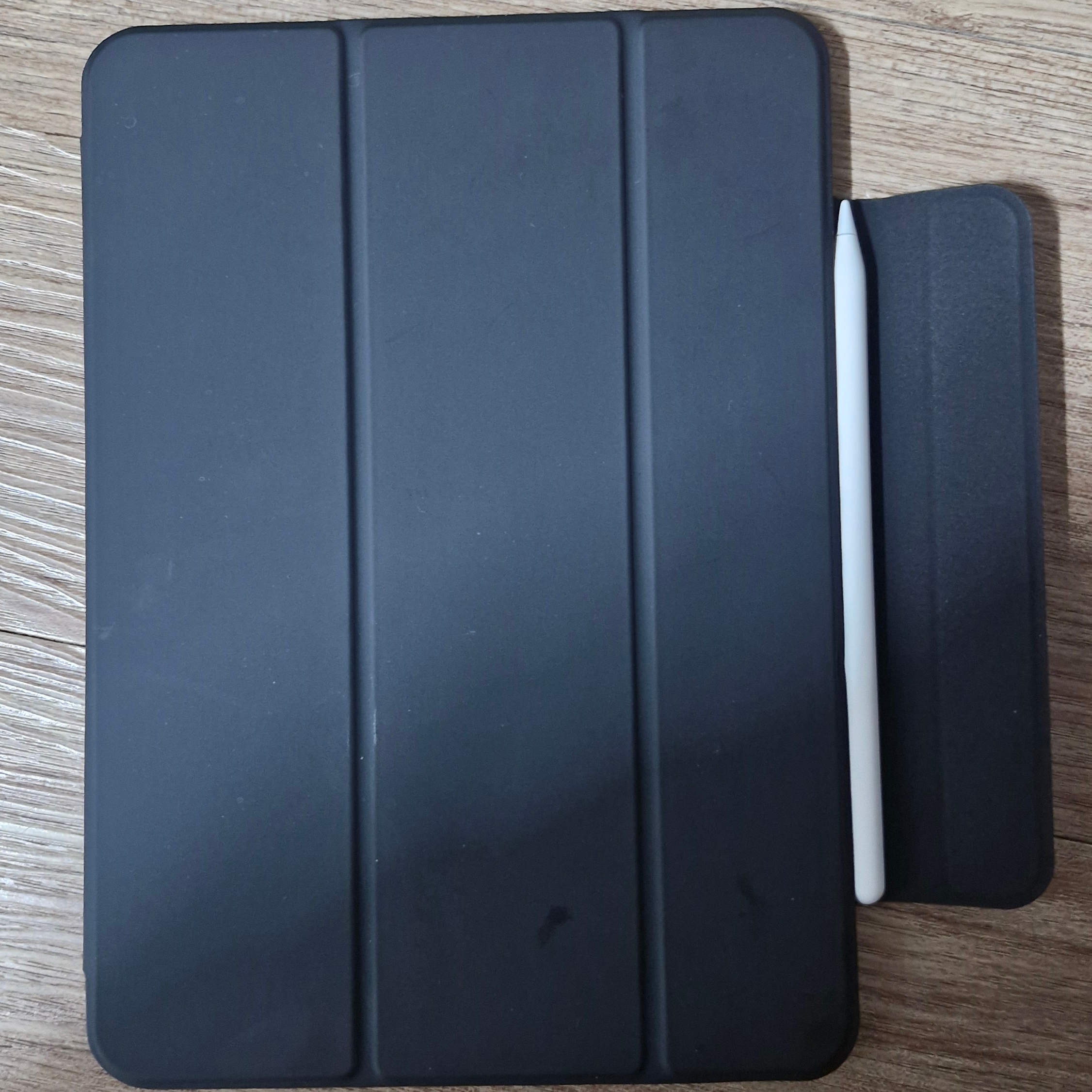 SINJIMORU Magnetic Detachable Apple Pencil Holder Storage Flatcover Case iPad Mini Air Pro 10/9/8/7/6/5 Tablet Pouch Black 착용 스타일