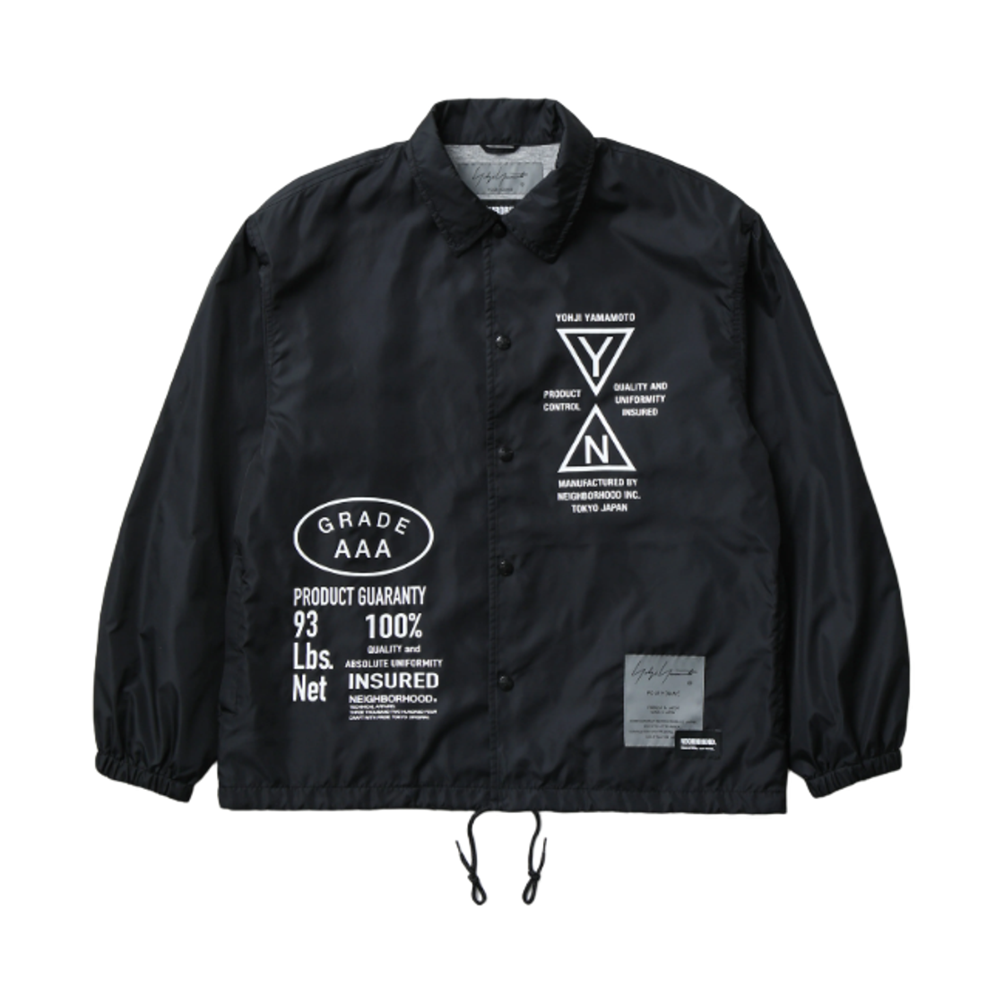 252SPYYN-JKM01S Neighborhood x Yohji Yamamoto Windbreaker Jacket Black