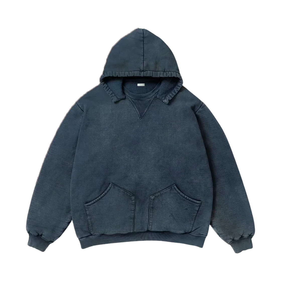 아프레쎄 빈티지 어태치드 후드 스웨트 파카 블루 - 26SS(A.Presse Vintage Attached Hood Sweat Parka Blue - 26SS) - 1