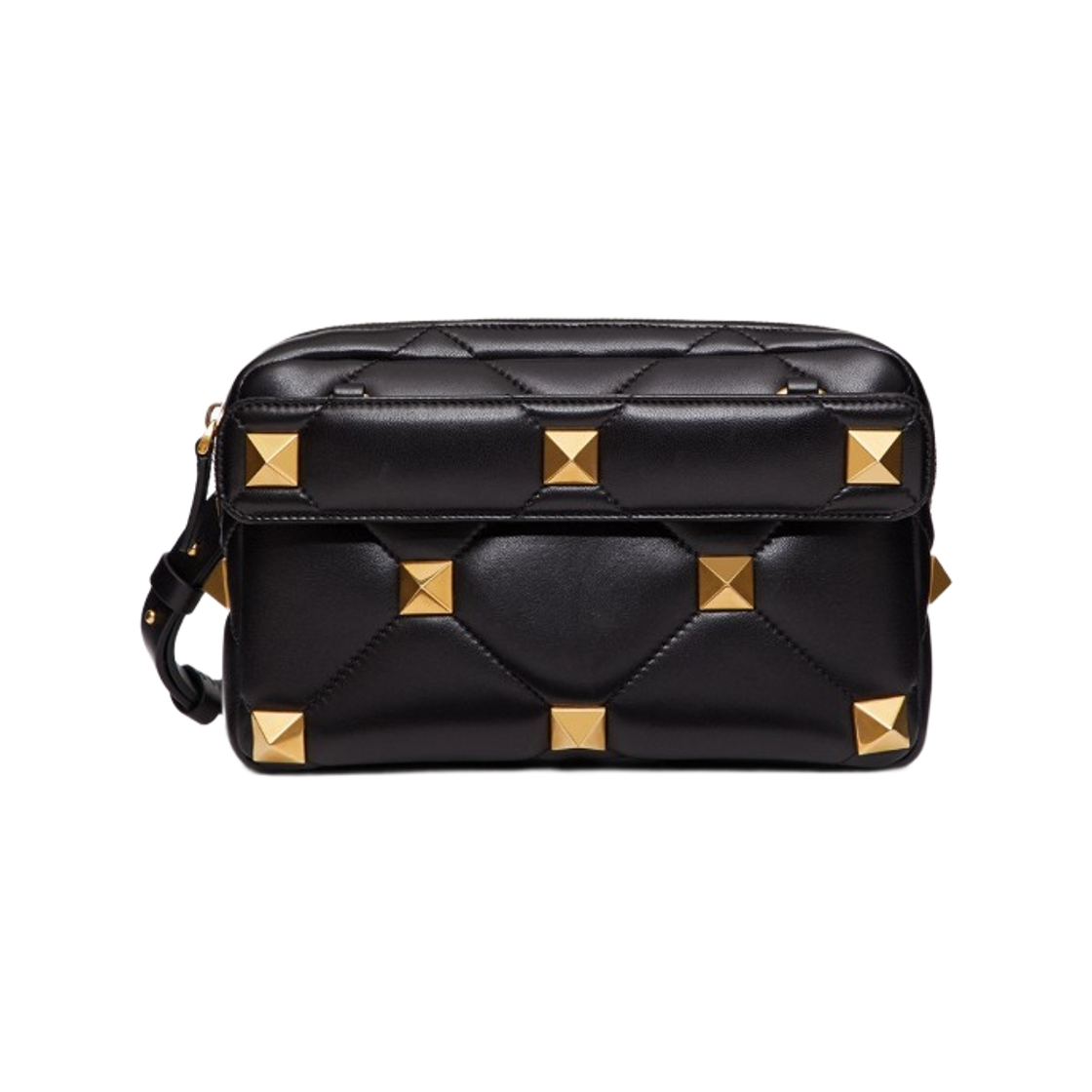 발렌티노 로만 스터드 소프트 쉽스킨 크로스바디백 블랙(Valentino Roman Stud Soft Sheepskin Crossbody Bag Black)