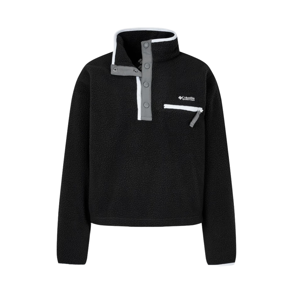 (W) 컬럼비아 헬베시아 II 크롭 하프 스냅 플리스 풀오버 콜 헤더((W) Columbia Helvetia II Cropped Half Snap Fleece Pullover Coal Heather)