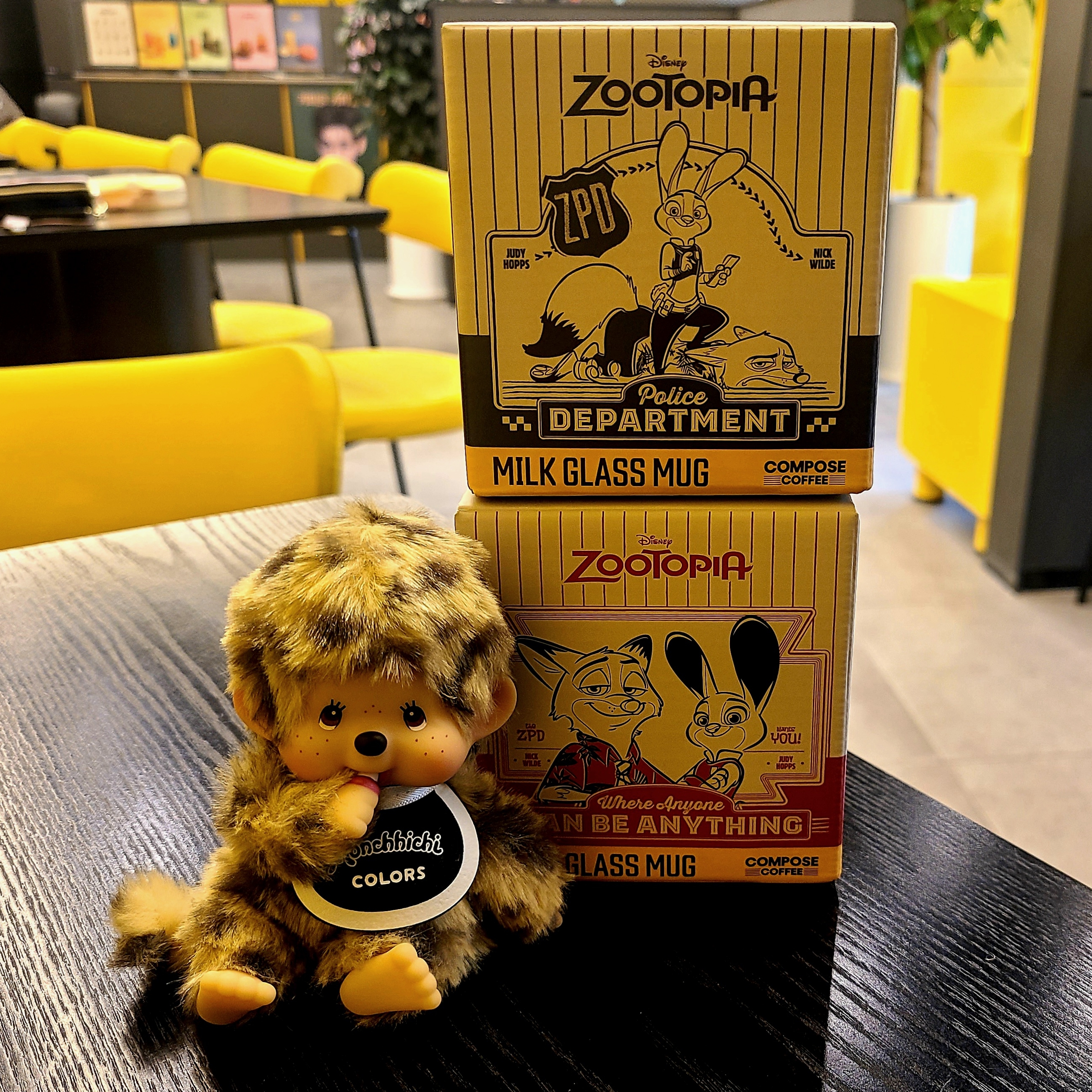 Monchhichi Colors Keychain Leopard Print 착용 스타일 - 1