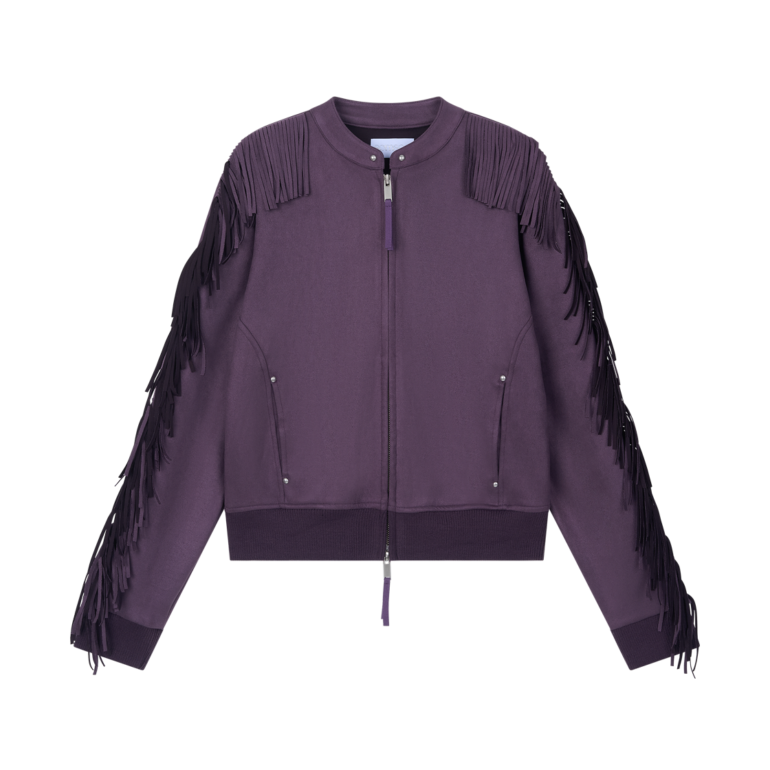 솜속 케이시 스웨이드 집업 퍼플(SOMSOC Kacey Suede Zip-Up Purple)