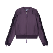 SOMSOC Kacey Suede Zip-Up Purple