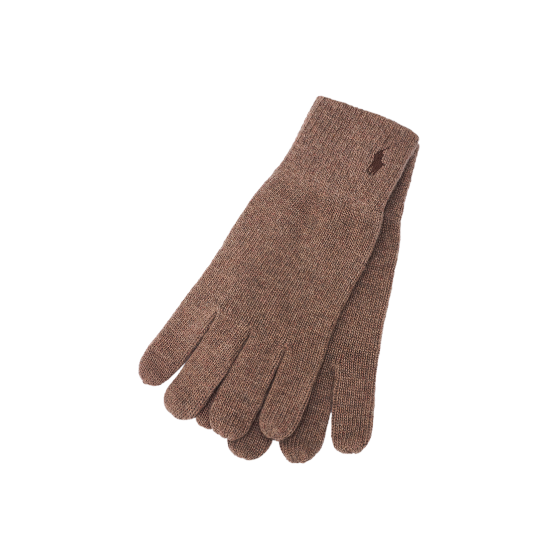 KM6AGV1RL118BR Polo Ralph Lauren Signature Pony Knit Touch Gloves Brown Heather - 26SS
