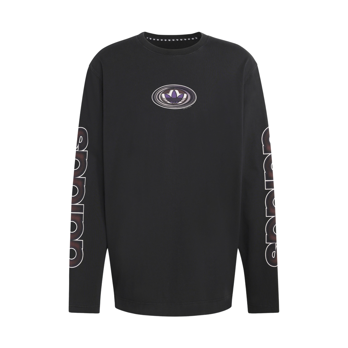 KS6860 Adidas Originals Graphic Long Sleeve T-Shirt Black - KR Sizing