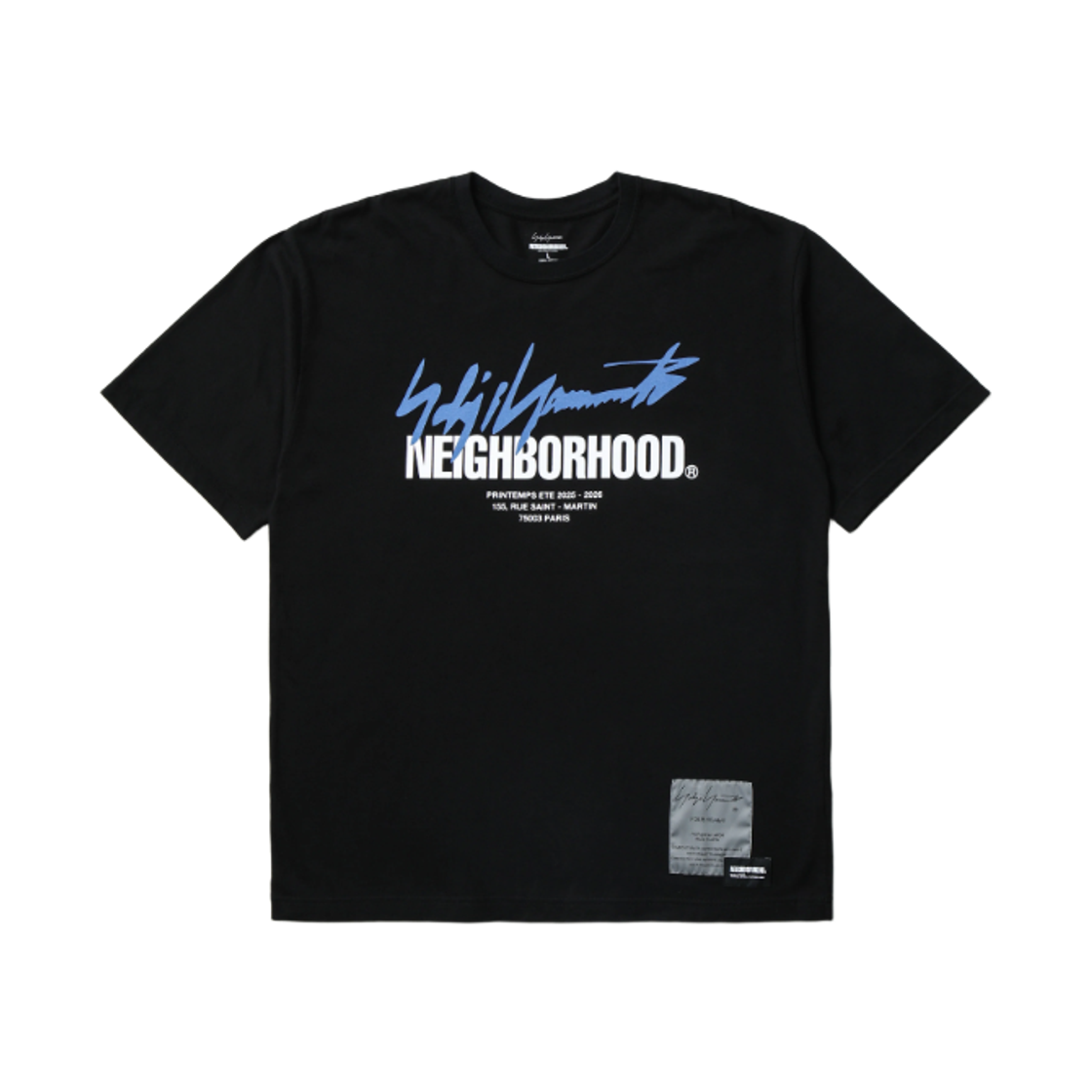 네이버후드 x 요지 야마모토 티셔츠 숏슬리브-2 블랙(Neighborhood x Yohji Yamamoto T-Shirt S/S-2 Black)