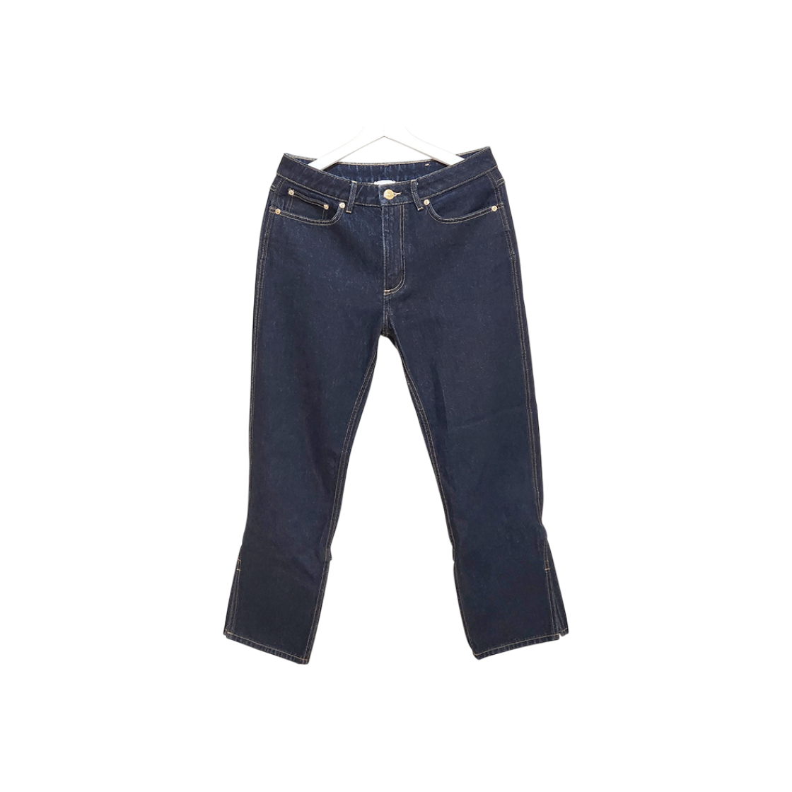 ITDCHBOTUDP5 Burberry Gold-Embellished Cropped Denim Pants L476922