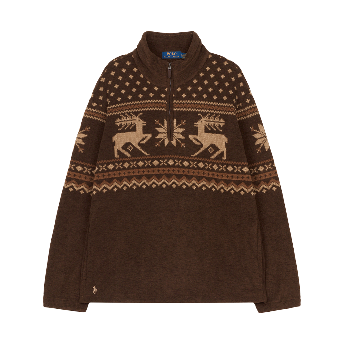 KM6AKNPRL104BR [10%적립] Polo Ralph Lauren Brushed Fleece Quarter Zip Pullover Cascadia Fair Isle - 26SS