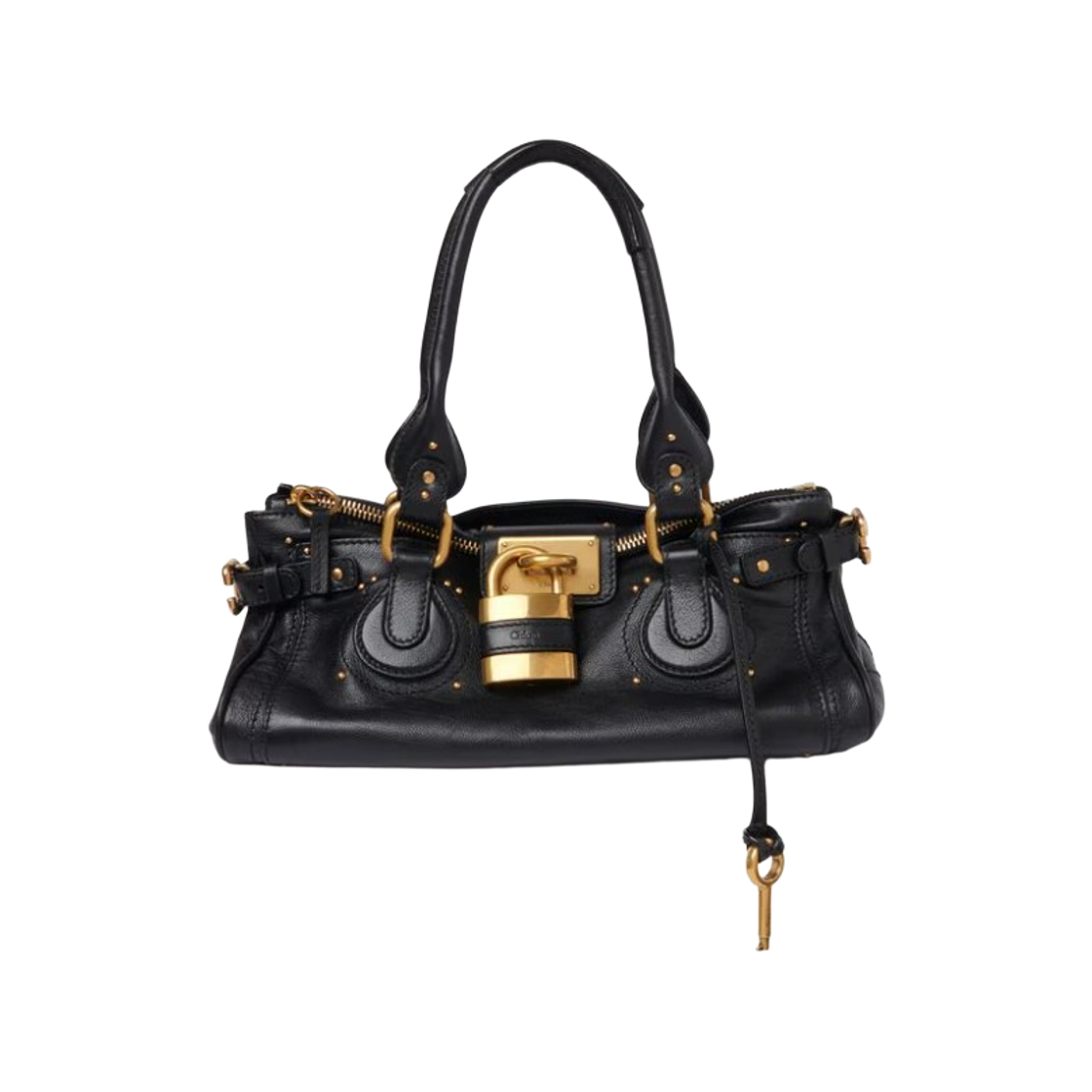 CH25WS802P75001 Chloe Grained Leather Paddington Bag Black