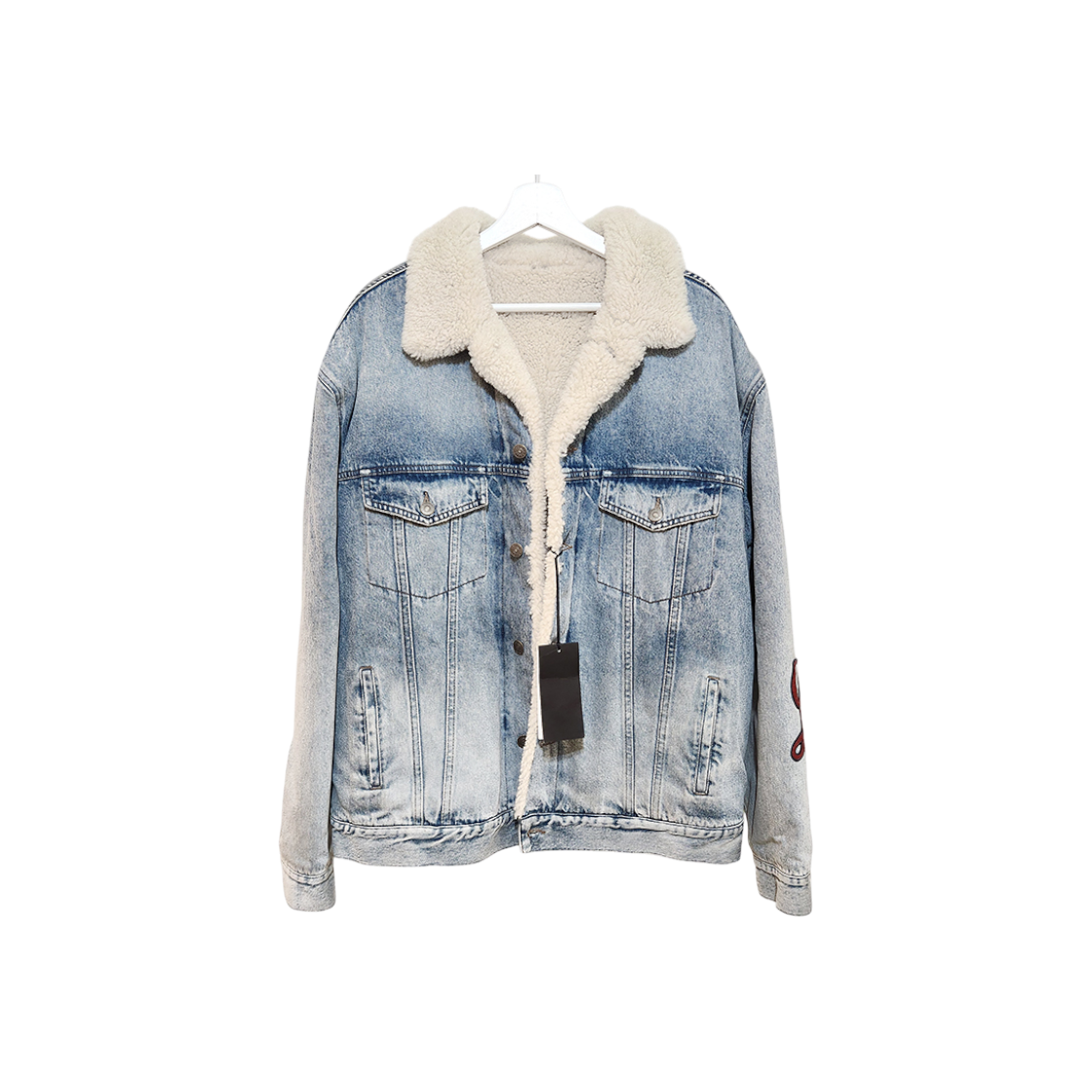 ITSJS6ISUIKK Gucci Shearling Denim Jacket