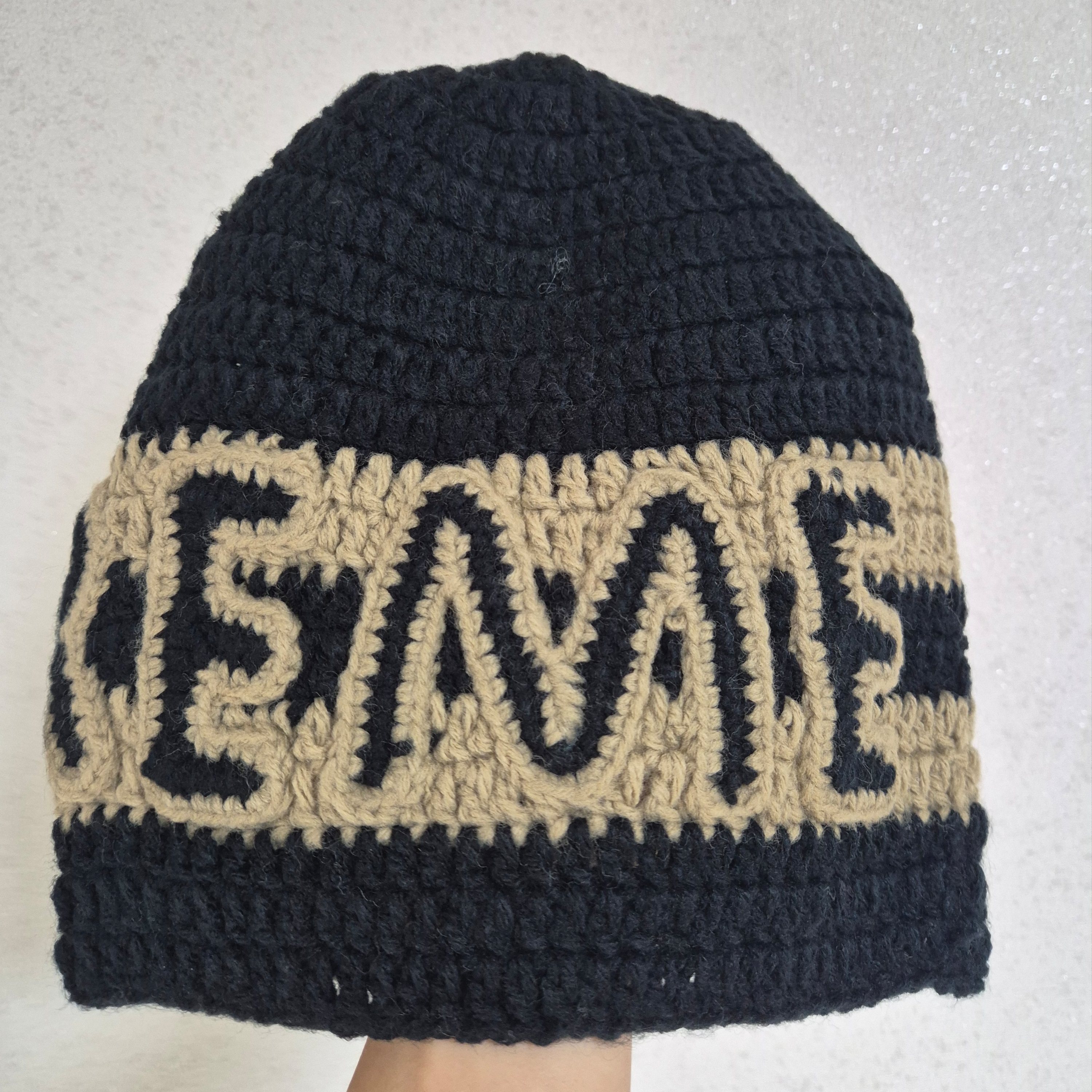 Supreme Crochet Logo Beanie Black - 25FW 착용 스타일 - 3