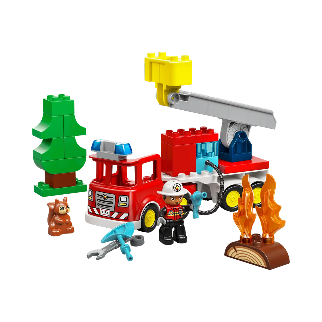 10473 Lego Duplo Fire Truck with Hose and Firefighter