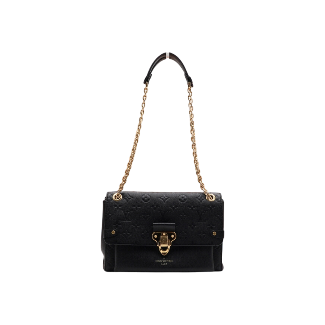 ITM9SPIOHU7F Louis Vuitton M44151 Black Monogram Empreinte Babylone PM Gold Chain Shoulder Bag