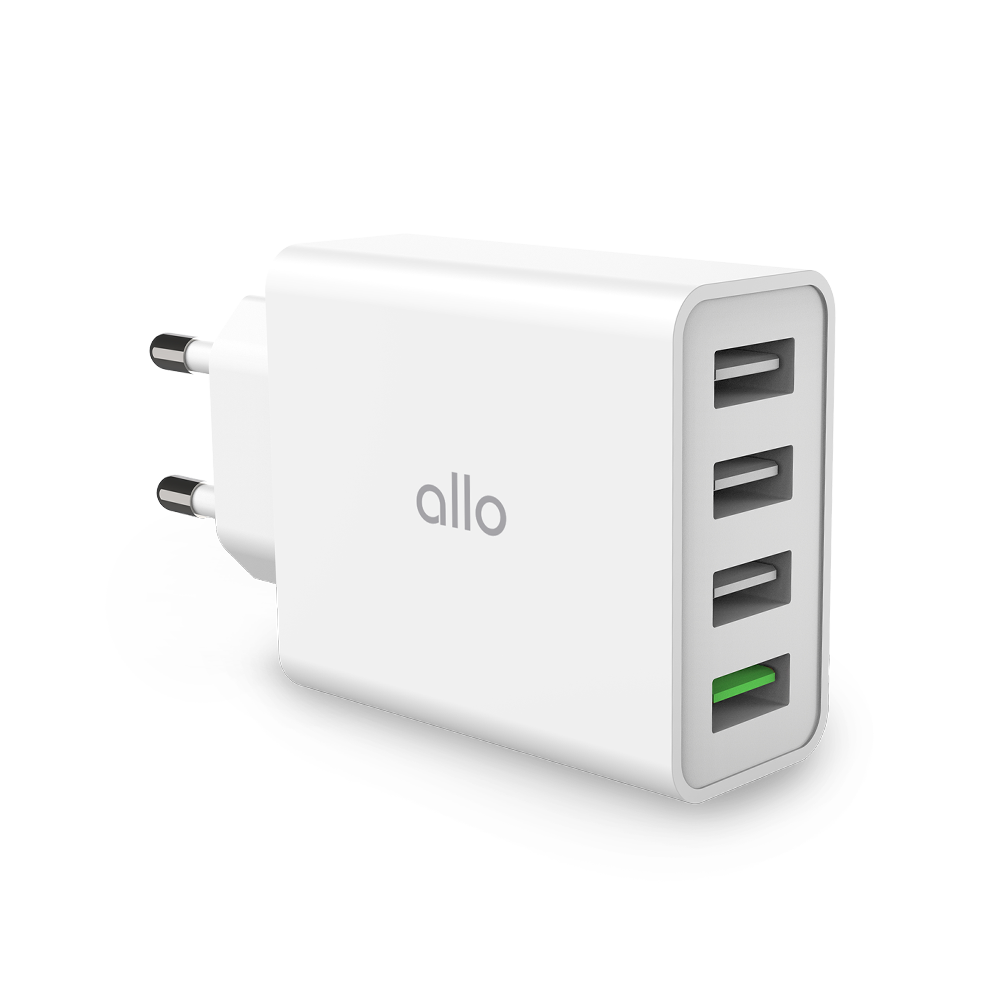 알로코리아 터보 4포트 35W QC3.0 고속 멀티충전기 UC435QC(AlloKorea Turbo 4-port 35W QC3.0 High Speed Multi-Charger UC435QC)