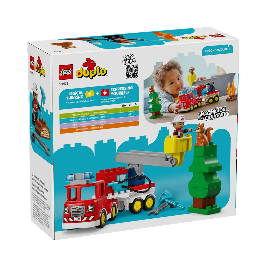 레고 듀플로 호스 달린 소방차와 소방관(Lego Duplo Fire Truck with Hose and Firefighter) - 2