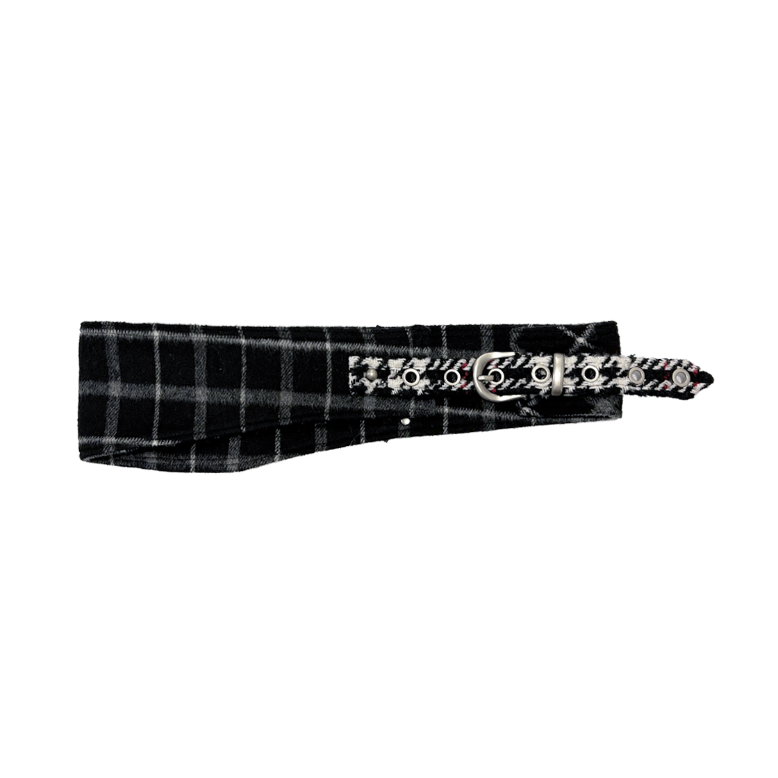 솜속 헤일로 콘트라스트 체크 벨트 블랙(SOMSOC Halo Contrast Check Belt Black)