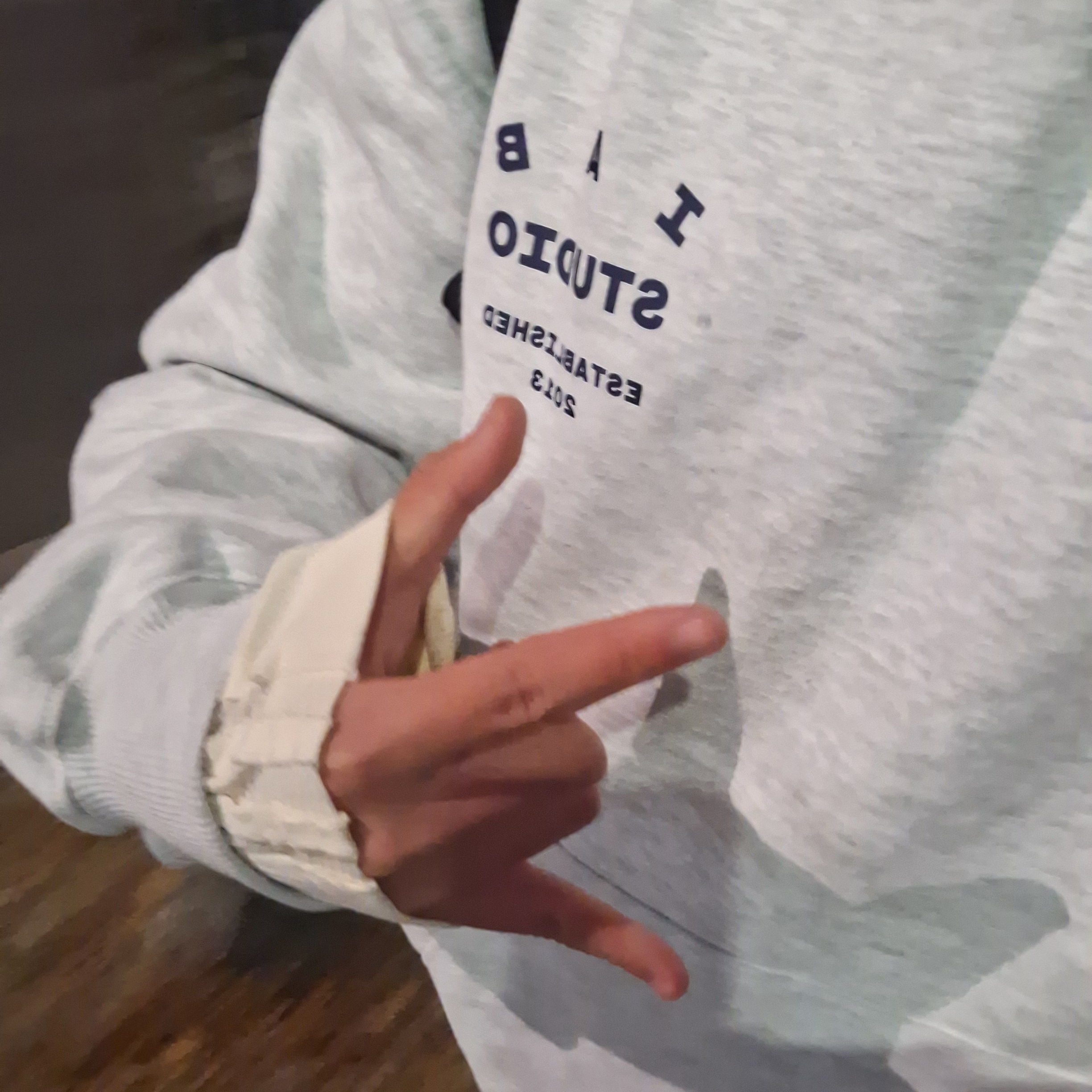 Adidas x Thug Club Long Sleeve T-Shirt Cream White - KR Sizing, IAB Studio 25 Hoodie Light Gray Navy 착용 스타일
