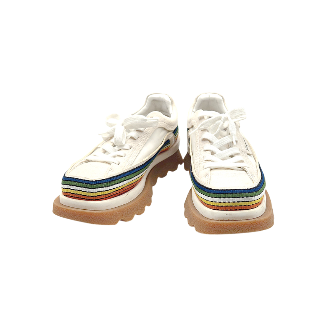 ITNE7K39QD43 Salvatore Ferragamo Rainbow Wedge Sneakers