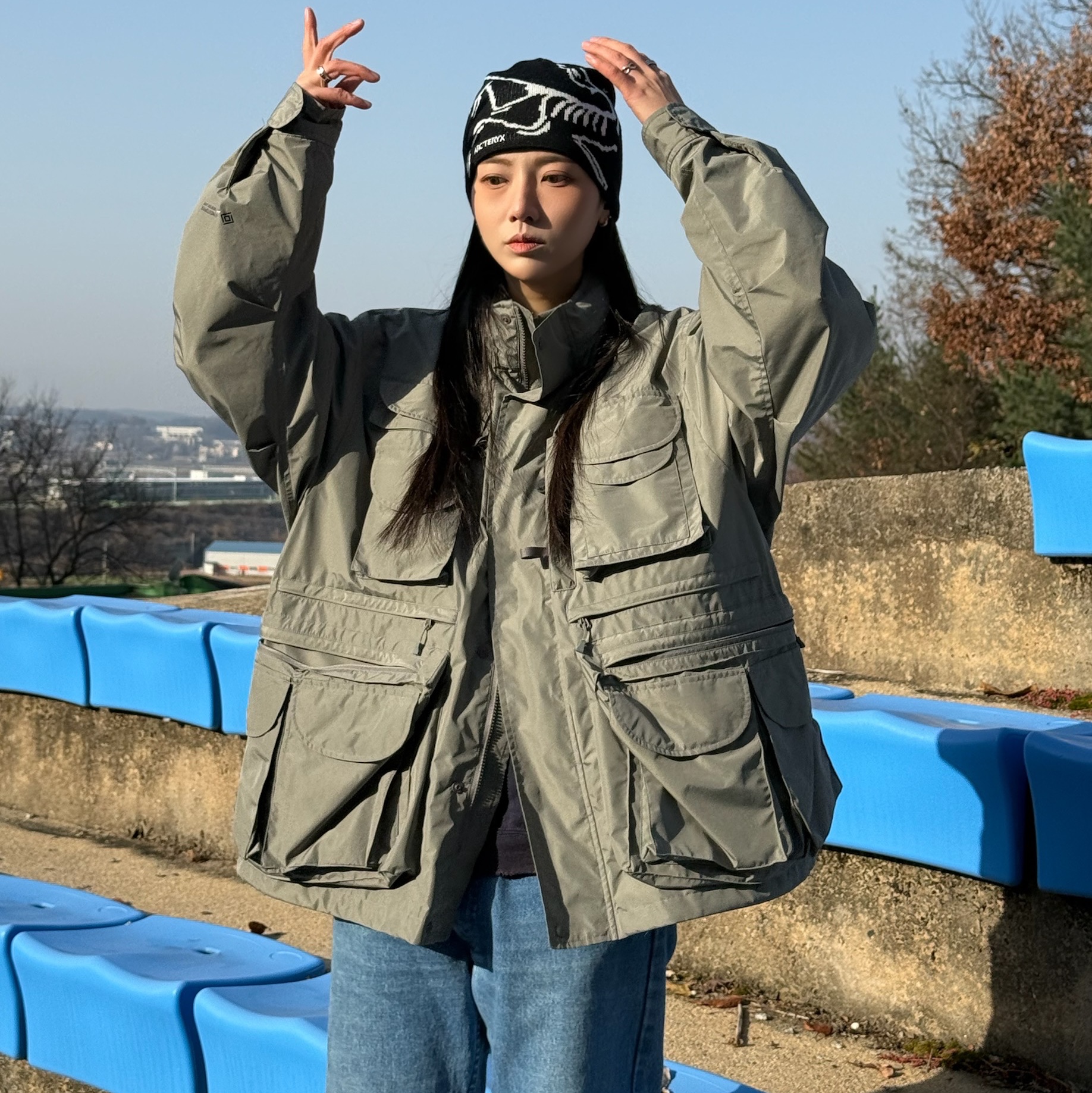 Arc'teryx Bird Head Toque Orca 착용 스타일 - 3