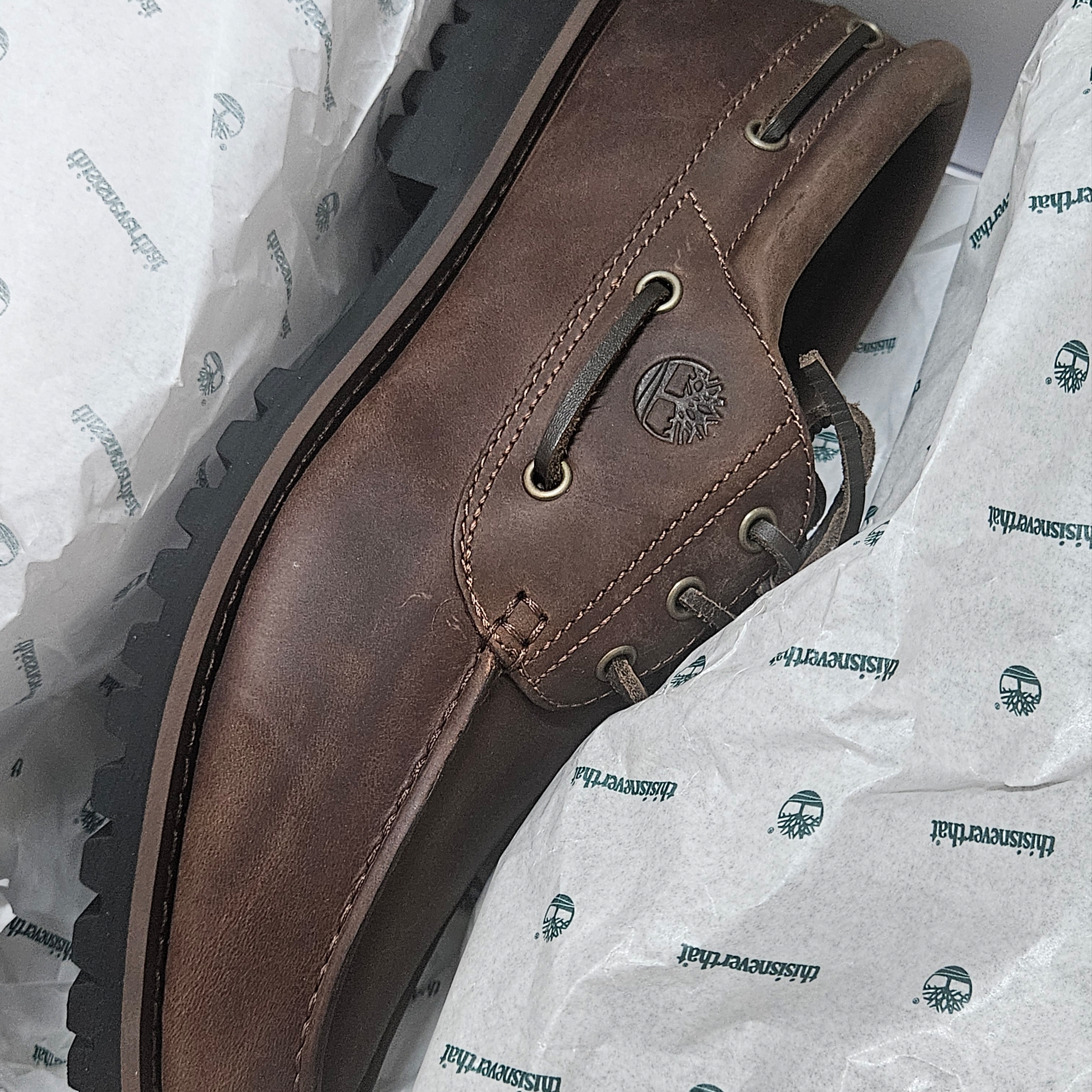 Timberland x Thisisneverthat 3-Eye Authentic Boat Shoes Brown - Wide 착용 스타일