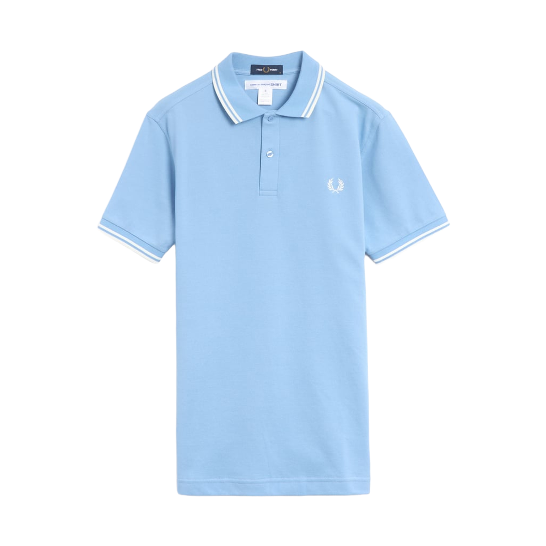프레드 페리 x 꼼데가르송 셔츠 스트롱 윌 폴로 셔츠 스카이 블루(Fred Perry x Comme des Garcons Shirt Strong Will Polo Shirt Sky Blue) - 1