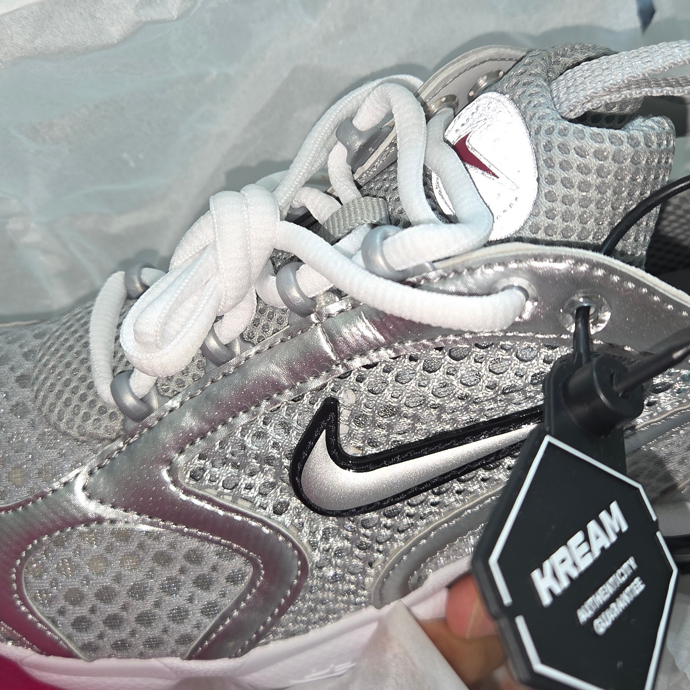 Nike Air Zoom Spiridon Cage 2 Metallic Silver 착용 스타일