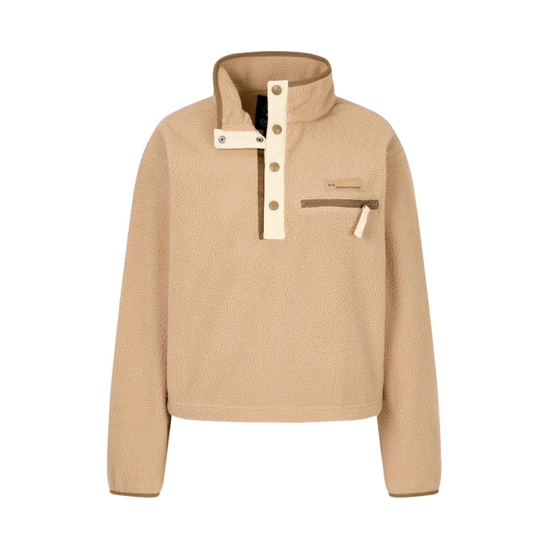 (W) 컬럼비아 헬베시아 II 크롭 하프 스냅 플리스 풀오버 카누 블랙((W) Columbia Helvetia II Cropped Half Snap Fleece Pullover Canoe Black)