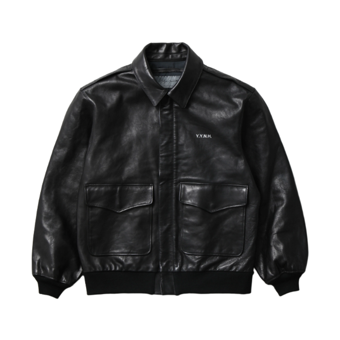 252SZYYN-JKM01S Neighborhood x Yohji Yamamoto Leather Jacket Black