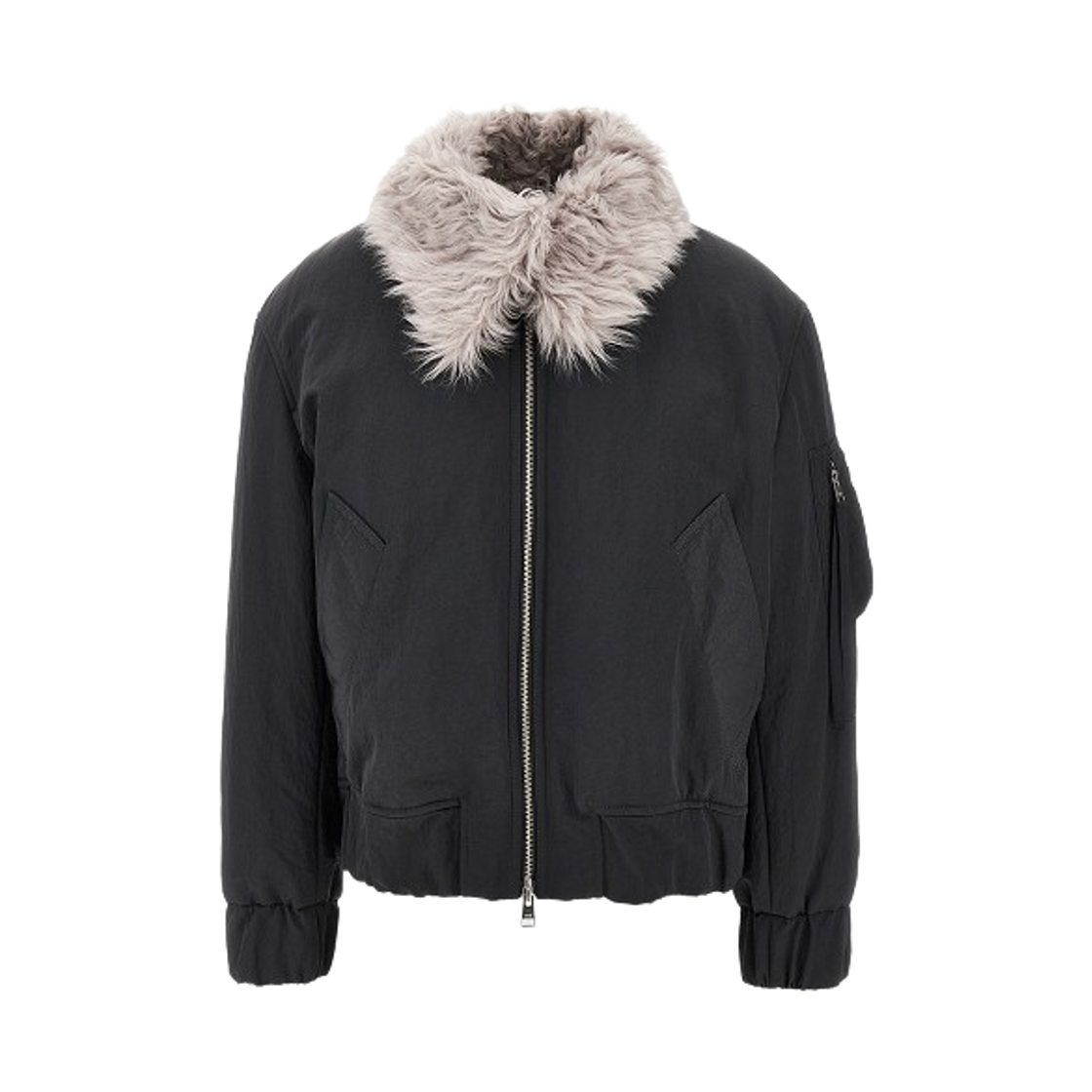 UJK821-PA0035-020 AMI Nylon Padded Bomber Jacket Anthracite