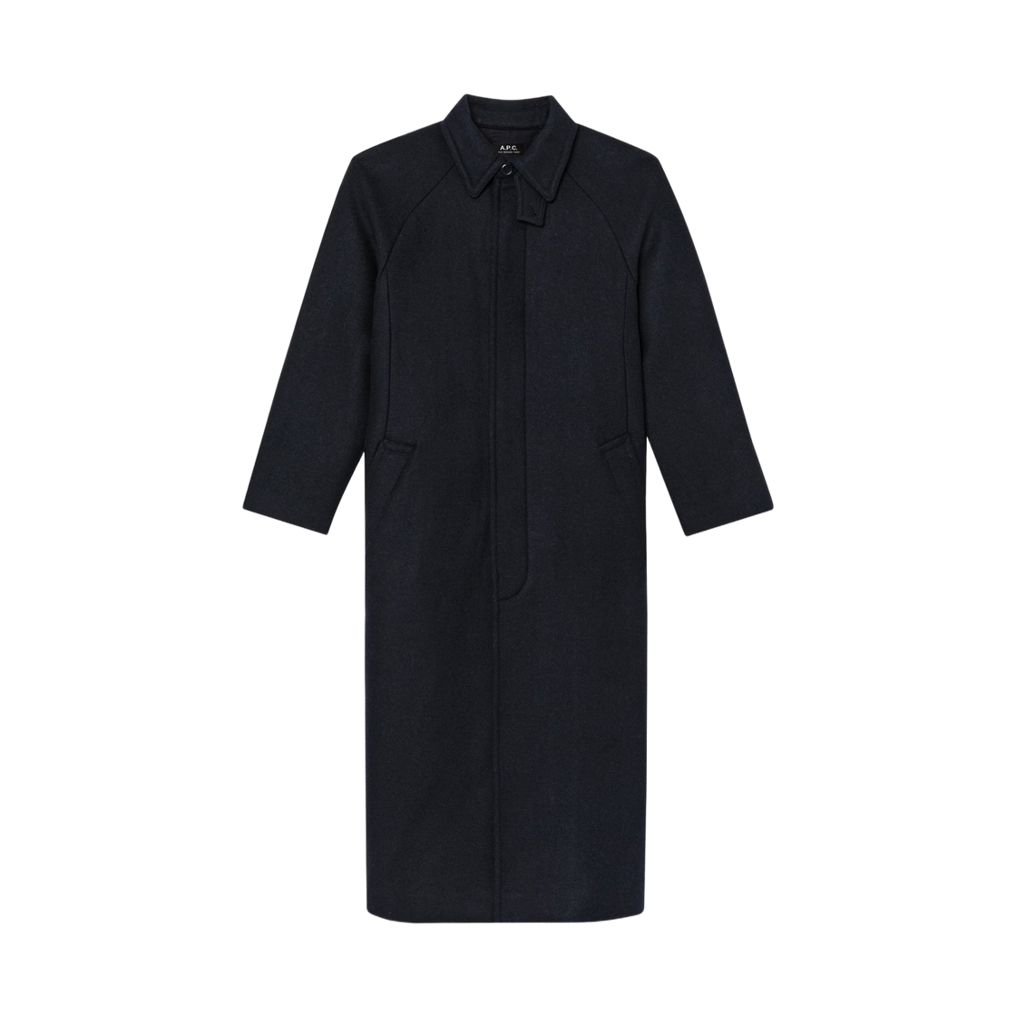 WVBEB-F01533-IAK (W) A.P.C. Gaia Coat Dark Navy Blue