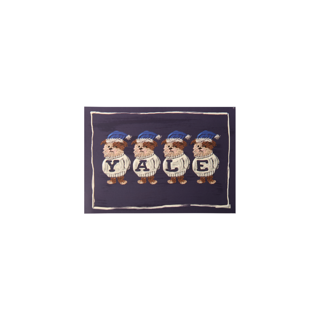 YFX2GD707ANA Yale Christmas Postcard Navy