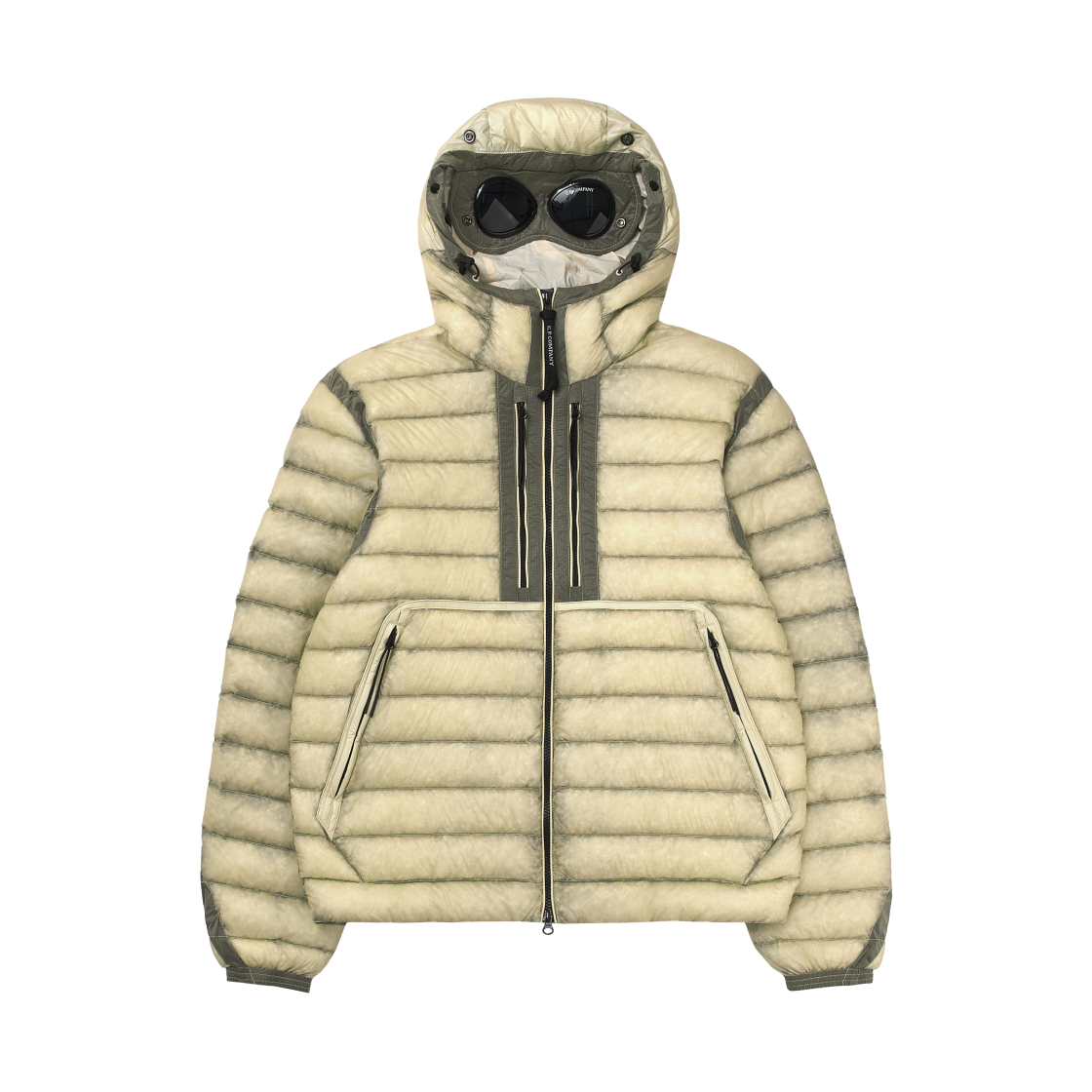 C.P. 컴퍼니 D.D. 쉘 고글 다운 자켓 피스타치오 쉘 베이지 - 25FW(C.P. Company D.D. Shell Goggle Down Jacket Pistachio Shell Beige - 25FW)