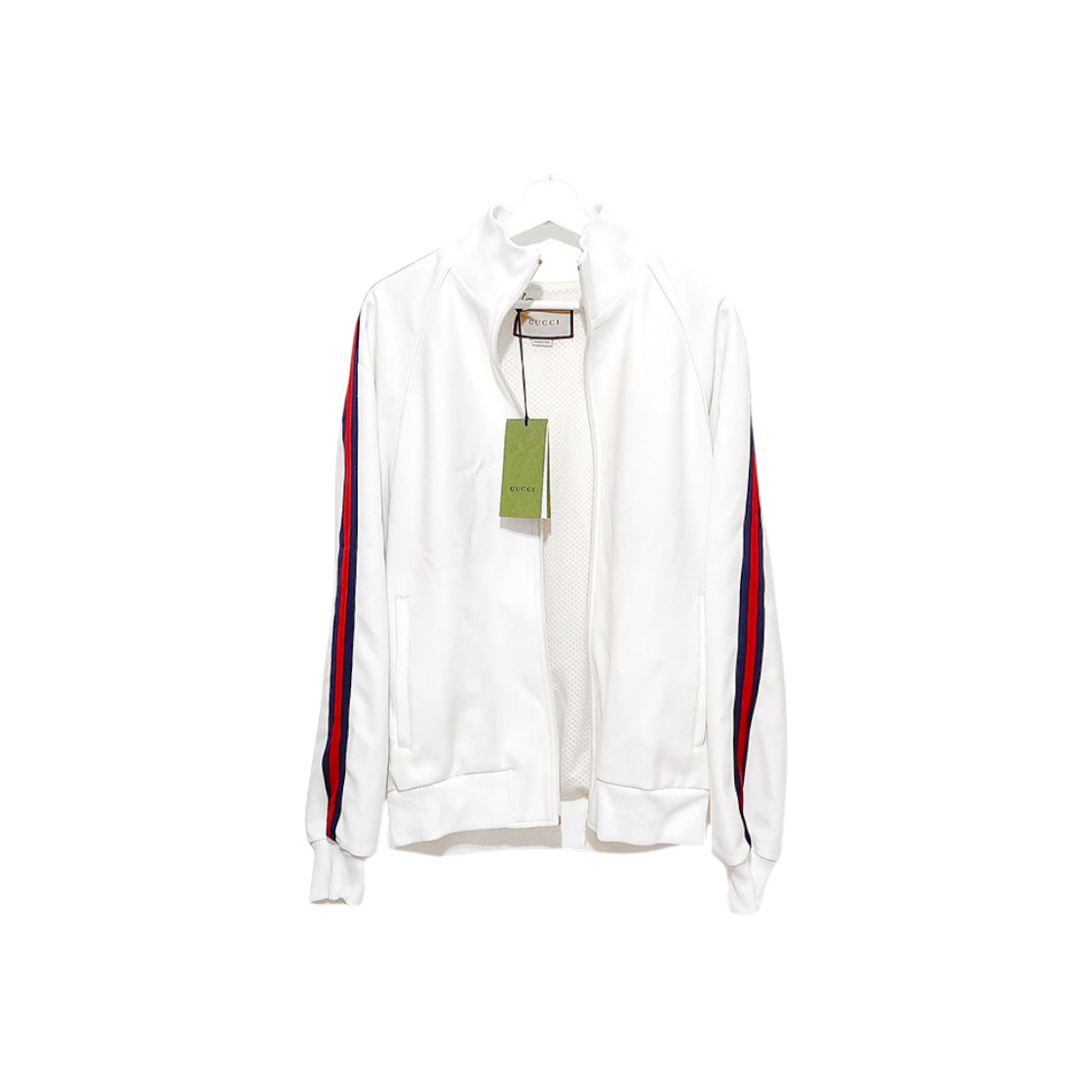 ITS2ME26MGMD Gucci Web Sleeve Zip-Up Track Jacket L202715