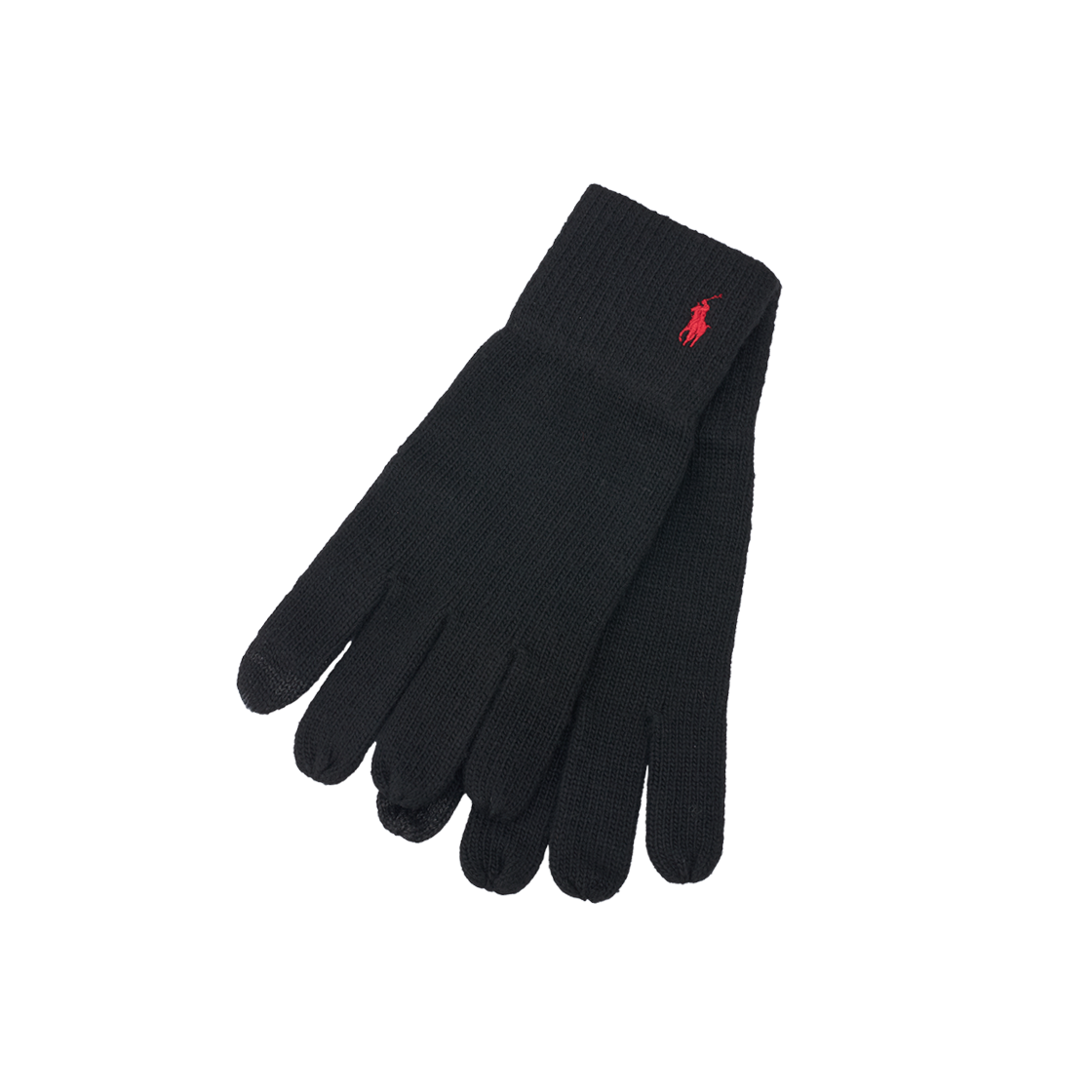 KM6AGV1RL116BK Polo Ralph Lauren Signature Pony Knit Touch Gloves Black - 26SS