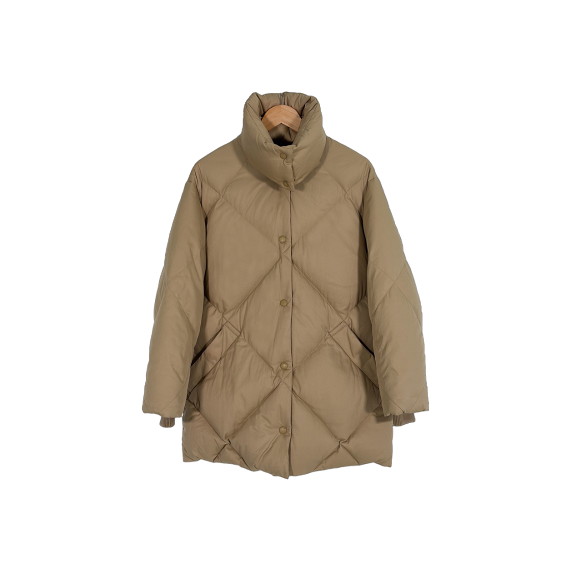 버버리 여성 퀄팅 덕다운 개버딘 코트 롱 패딩 자켓 베이지(Burberry Women's Quilted Down Gabardine Long Coat - Beige)