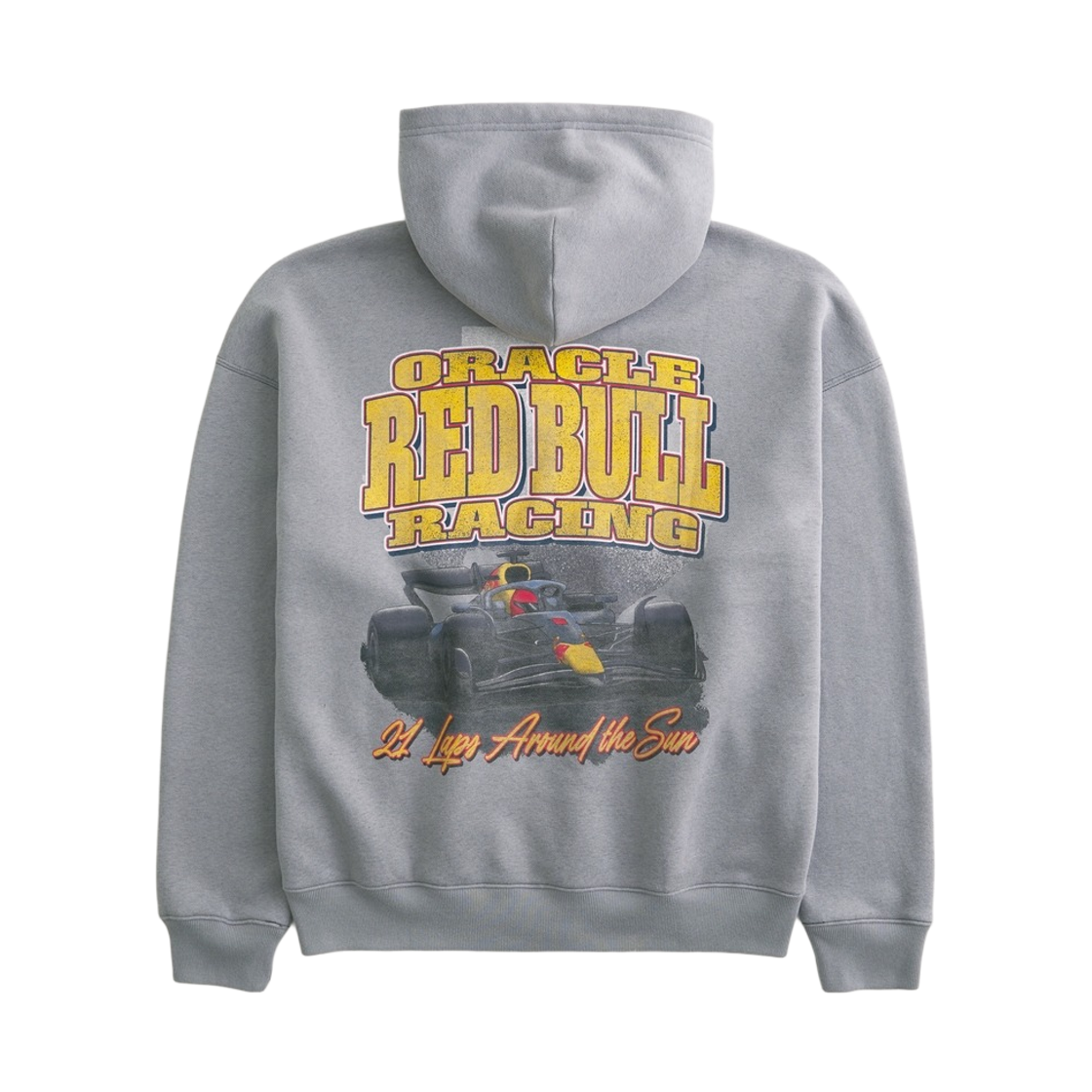 오라클 레드불 레이싱 x 홀리스터 박시 그래픽 집업 후드 그레이(Oracle Red Bull Racing x Hollister Boxy Graphic Zip-Up Hoodie Gray)