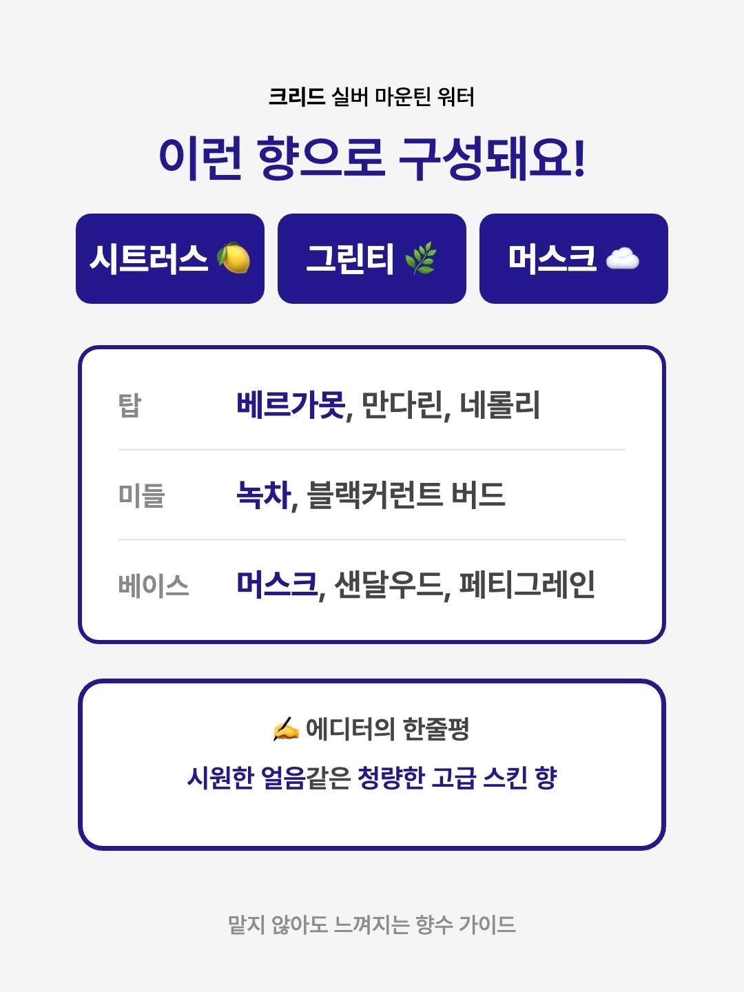 Creed Silver Mountain Water Eau De Parfum 100ml, Creed Silver Mountain Water Eau De Parfum 50ml 착용 스타일 - 3