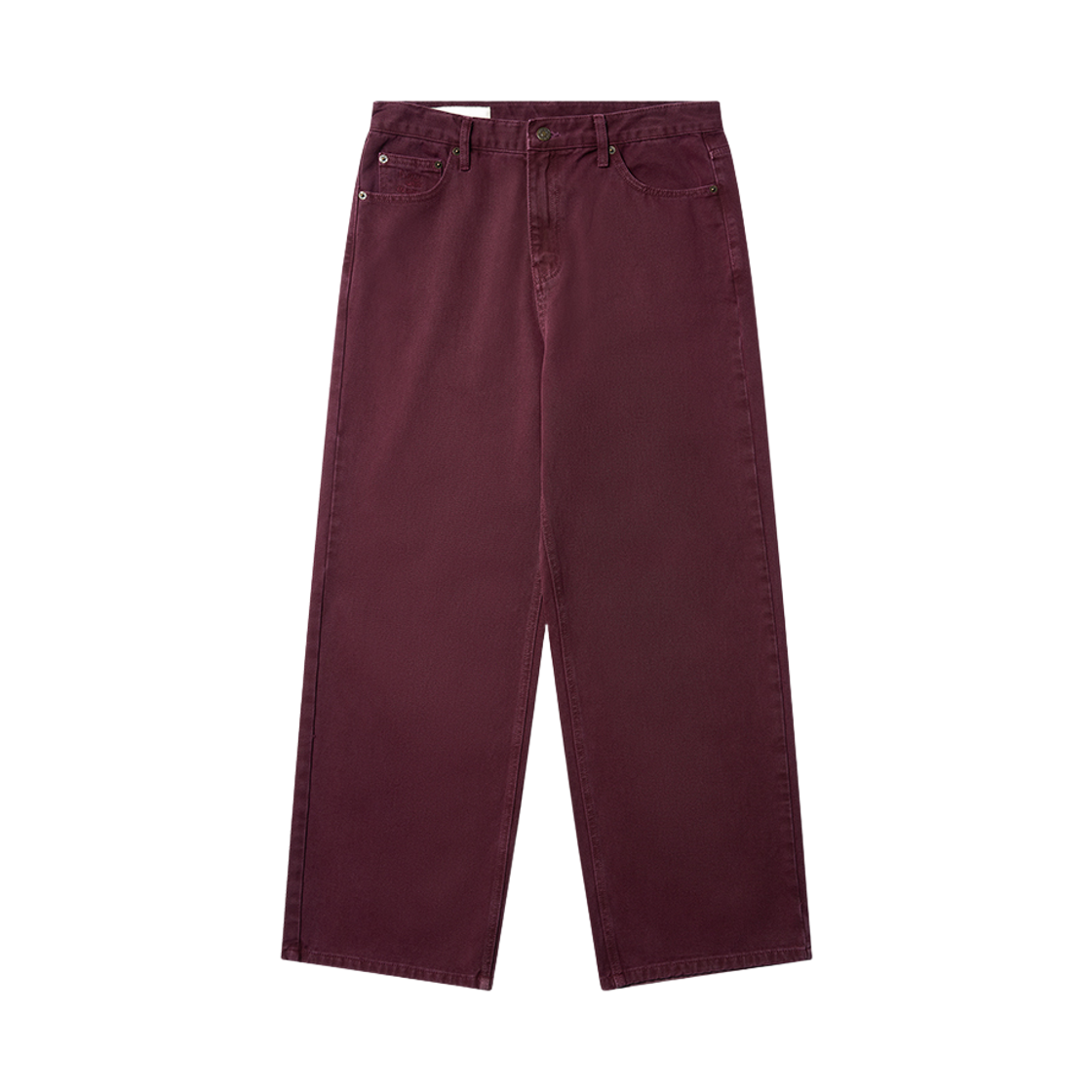 플랫웨이브 인 서울 카인다 피그먼트 루즈핏 팬츠 버건디(Flatwave in Seoul Kainda Pigment Loosefit Pants Burgundy)
