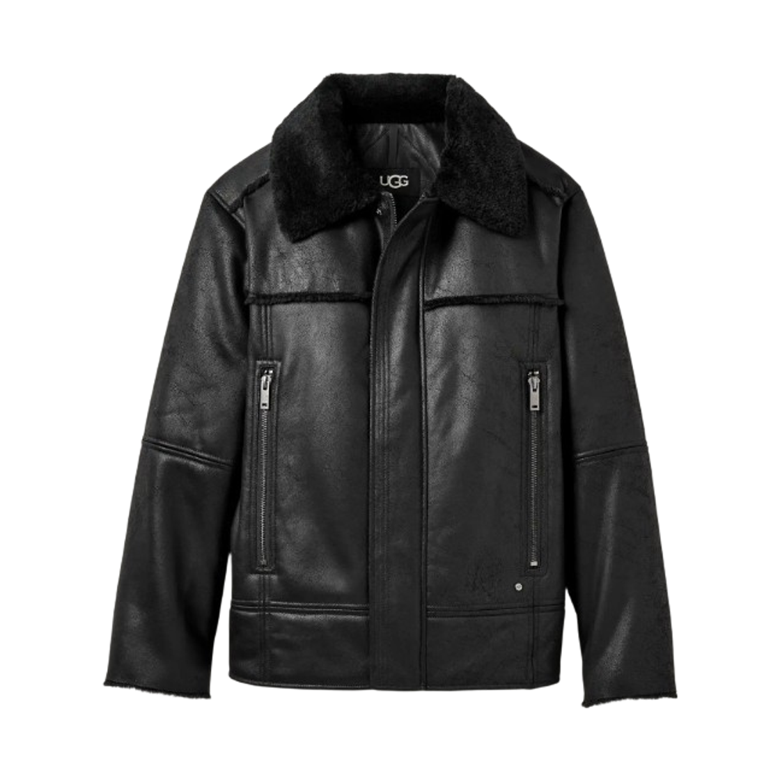 어그 타이든 럭스 플러프 자켓 블랙(UGG Thayden Luxe Fluff Jacket Black)