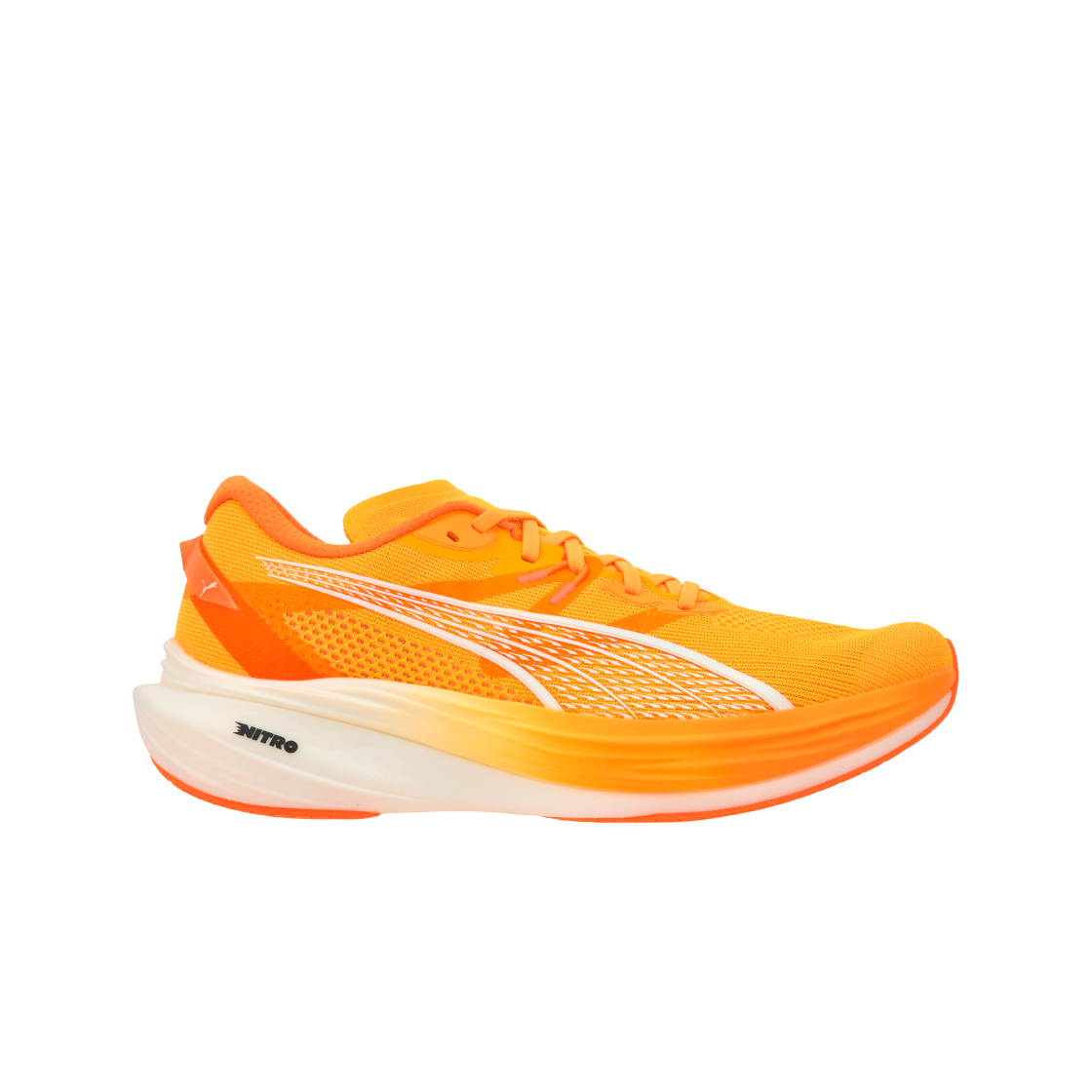 378449-09 Puma Deviate Nitro 3 Wide Sun Stream Heat Fire