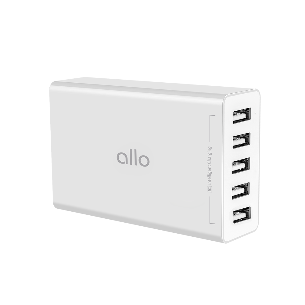 알로코리아 USB 5포트 2.4A 스마트 멀티 충전기 UC401S(AlloKorea USB 5 port 2.4A Smart multi charger UC401S)
